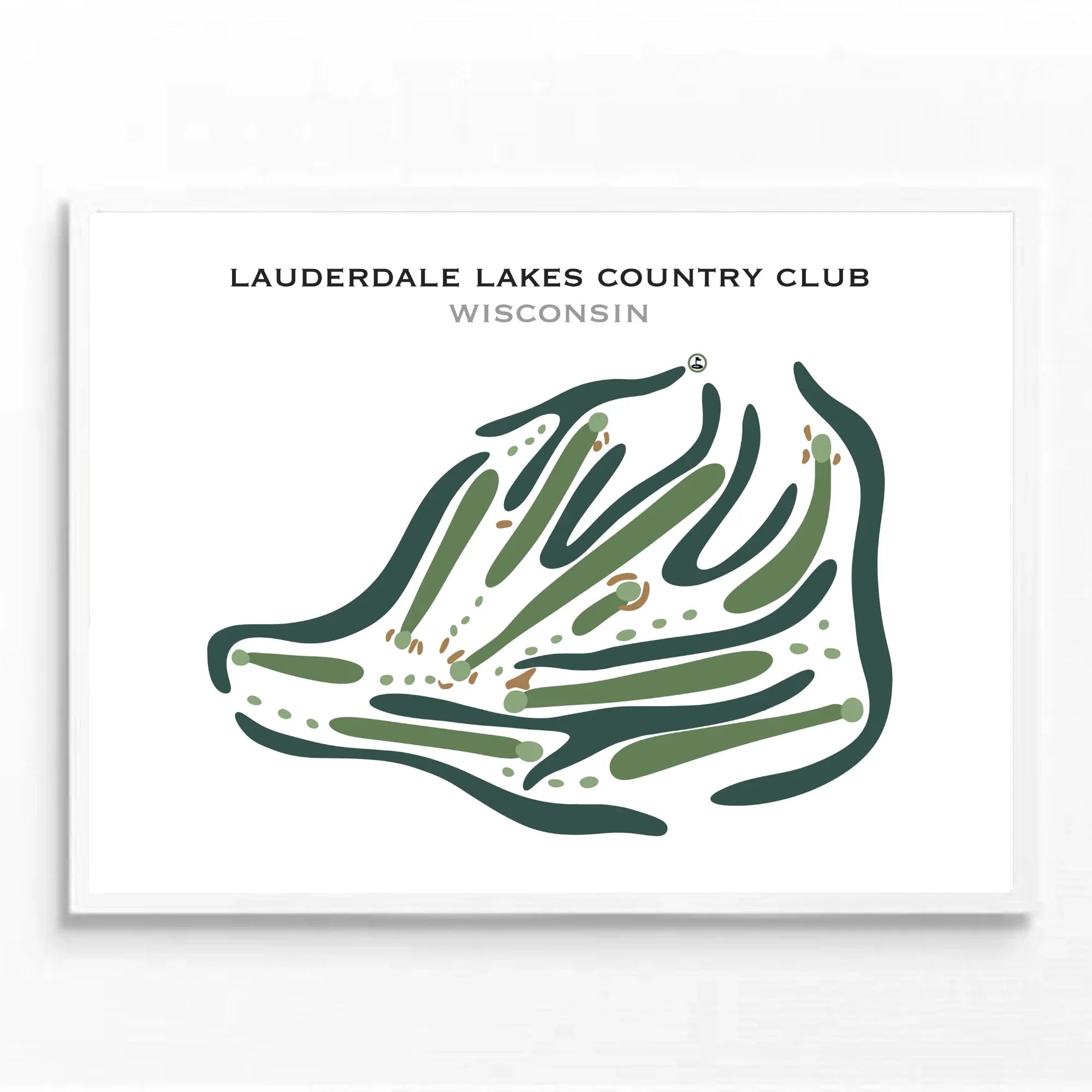 Lauderdale Lakes Country Club, Wisconsin - Printed Golf Courses