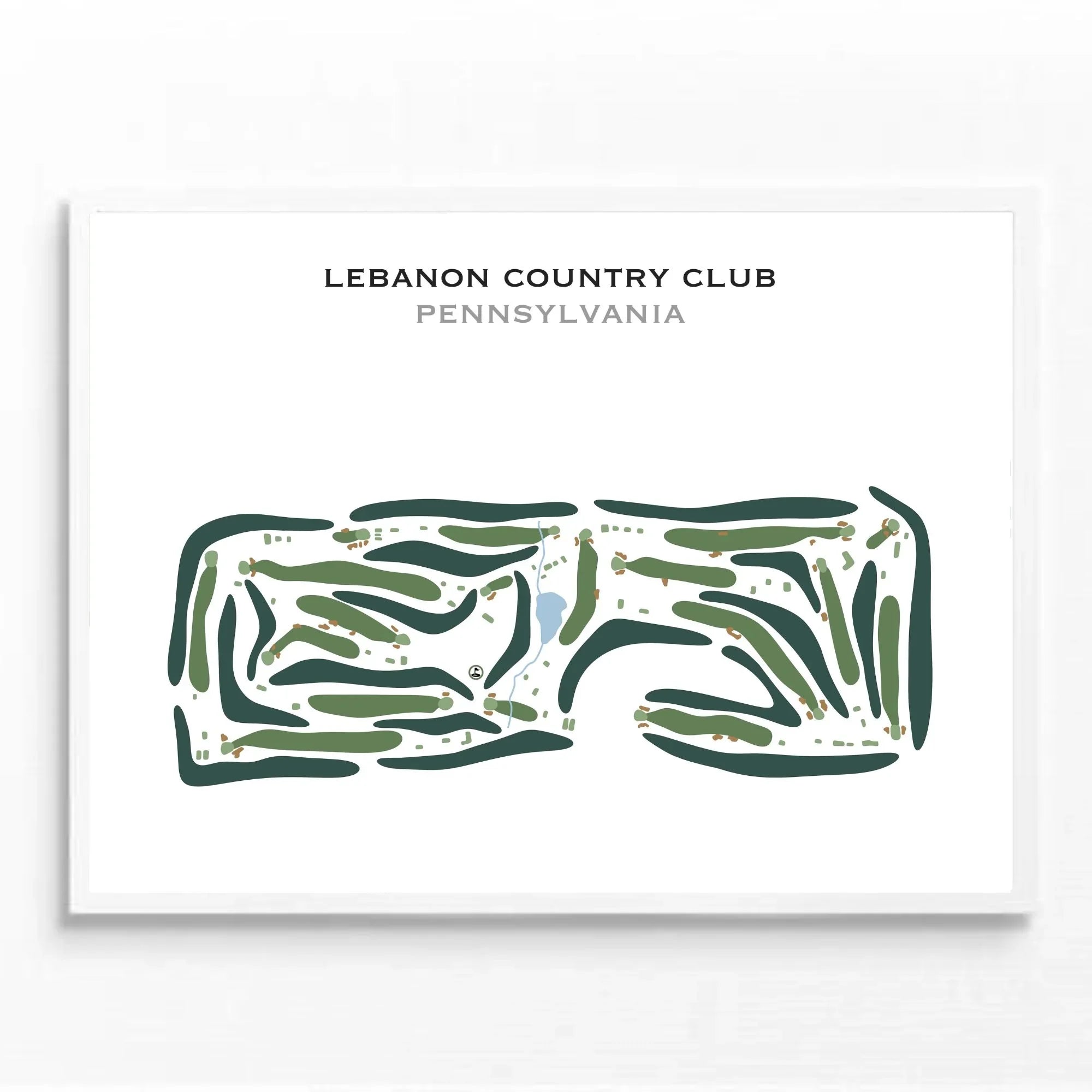 Lebanon Country Club, Pennsylvania - Printed Golf Course