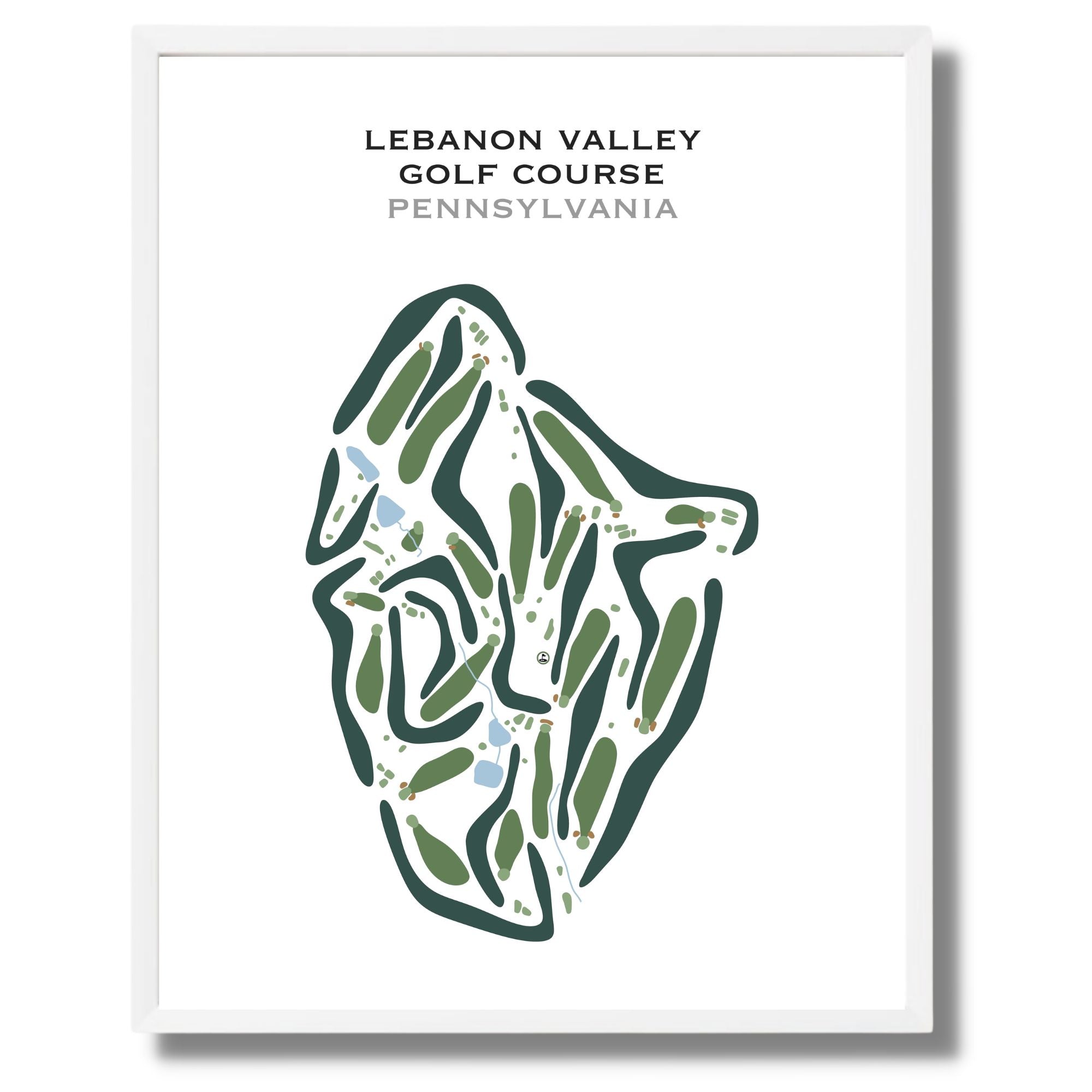 Lebanon Valley Golf Course, Pennsylvania - Printed Golf Courses