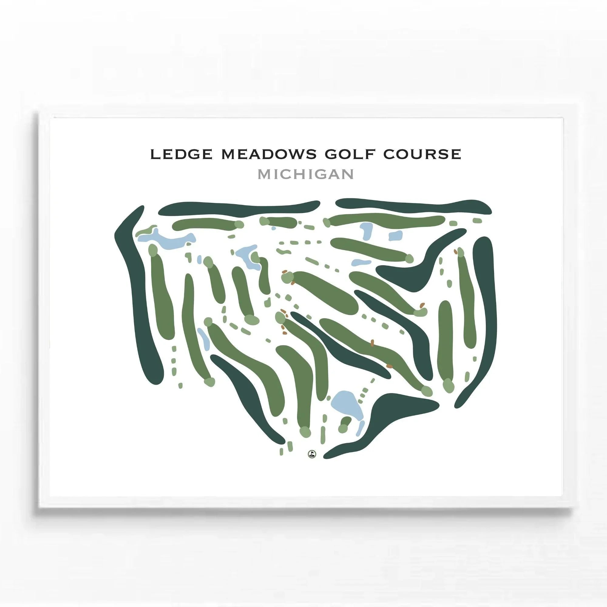Ledge Meadows Golf Course, Michigan - Printed Golf Course