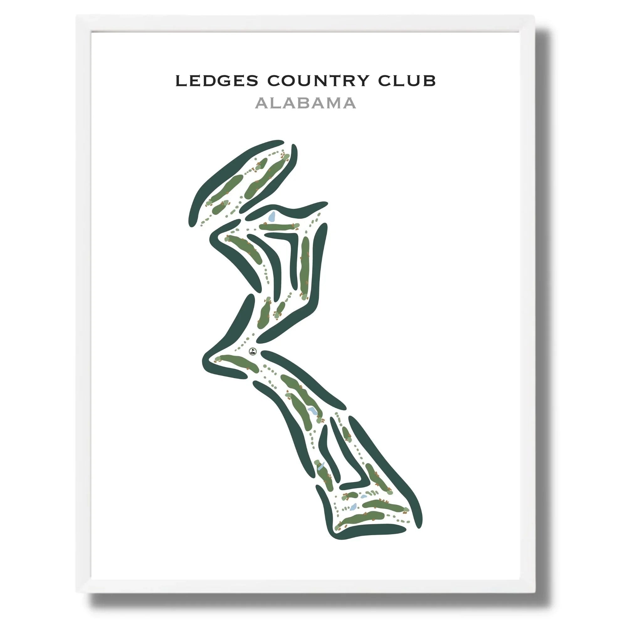 Ledges Country Club, Alabama - Printed Golf Courses