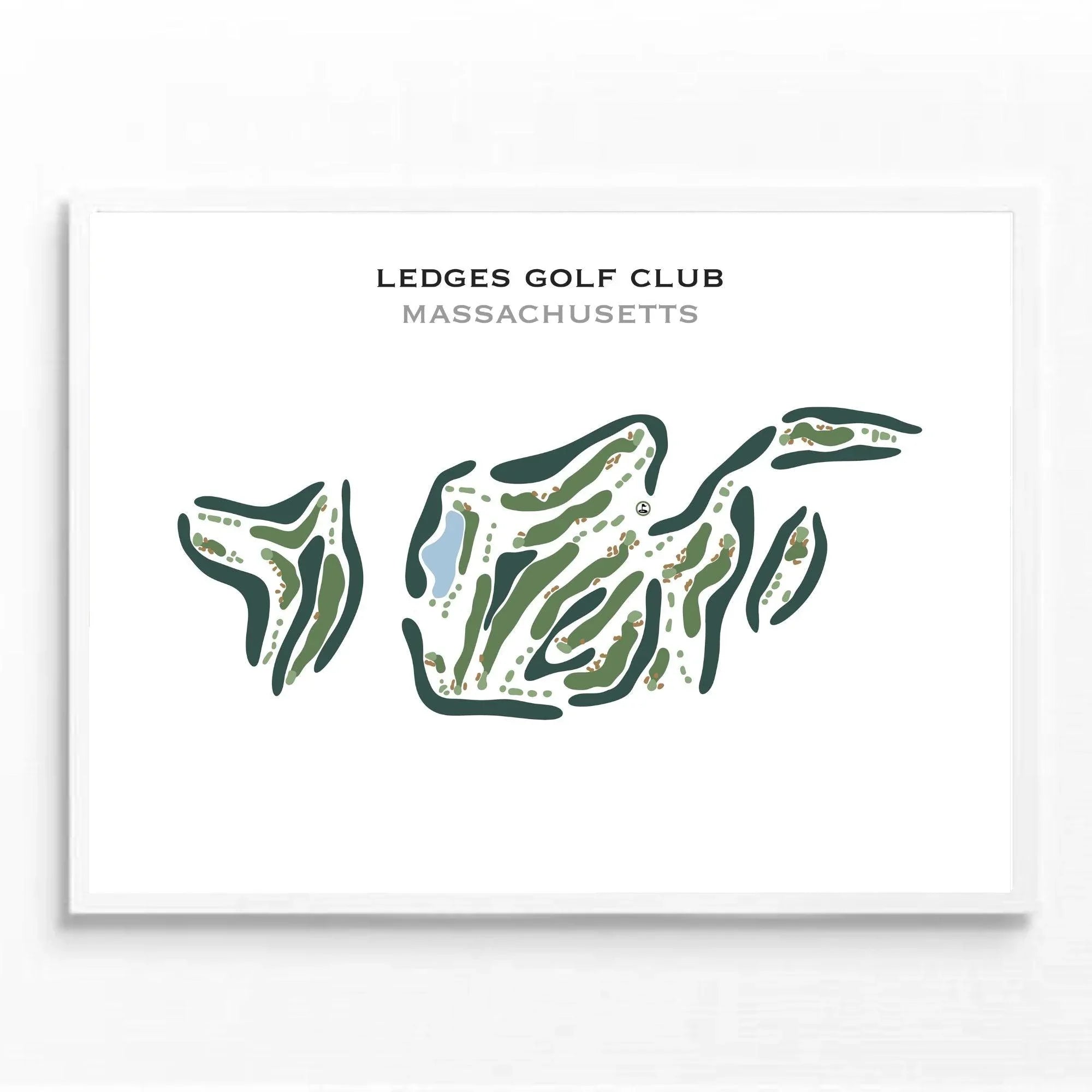 Ledges Golf Club, Massachusetts - Printed Golf Course