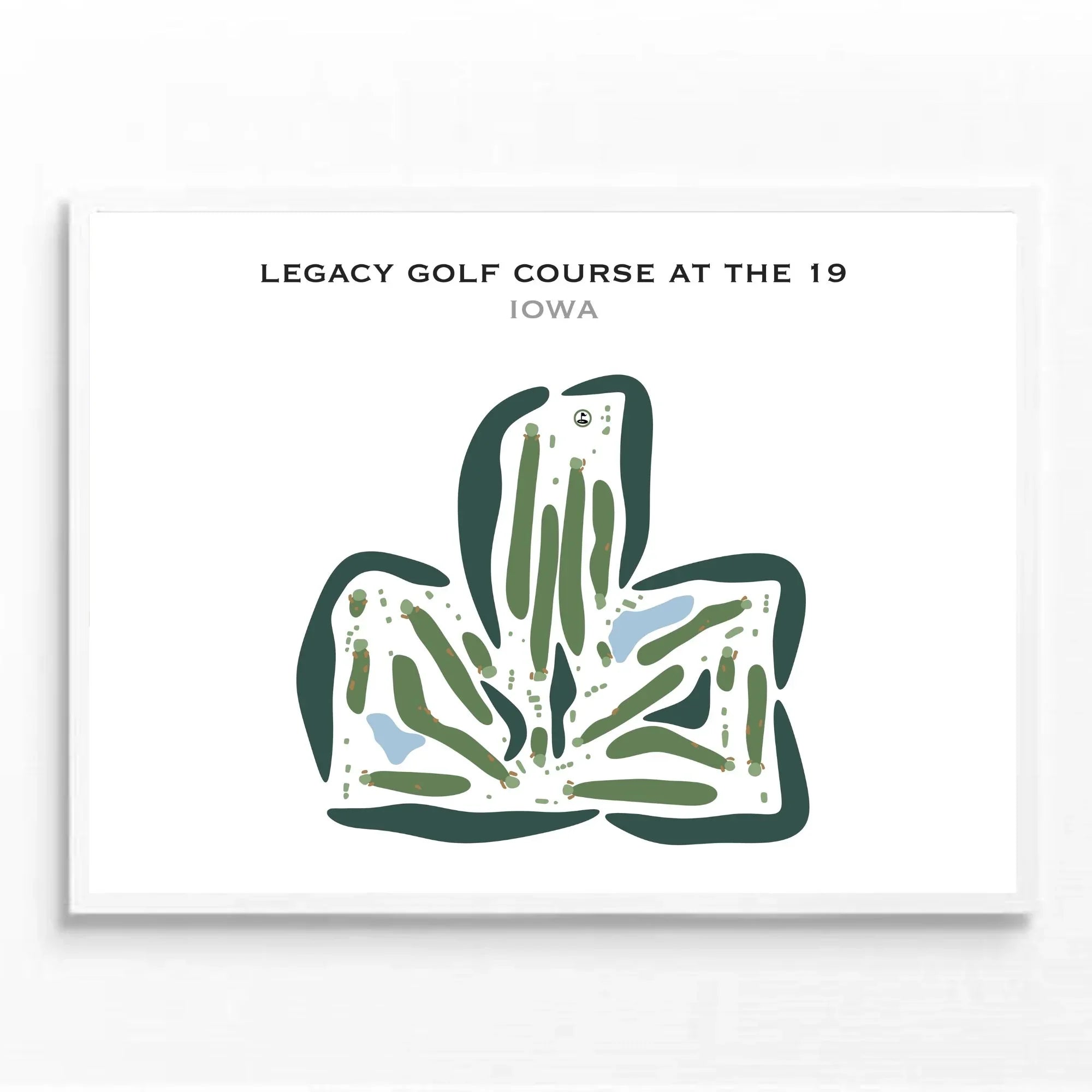 Legacy Golf Course at the 19, Iowa - Printed Golf Courses