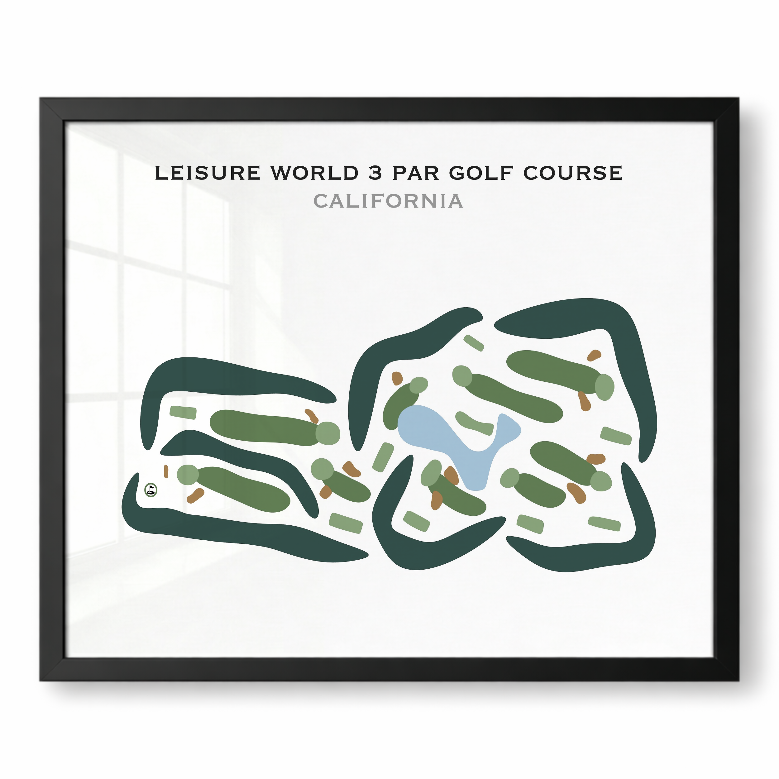 Leisure World 3 Par Golf Course, California - Printed Golf Courses