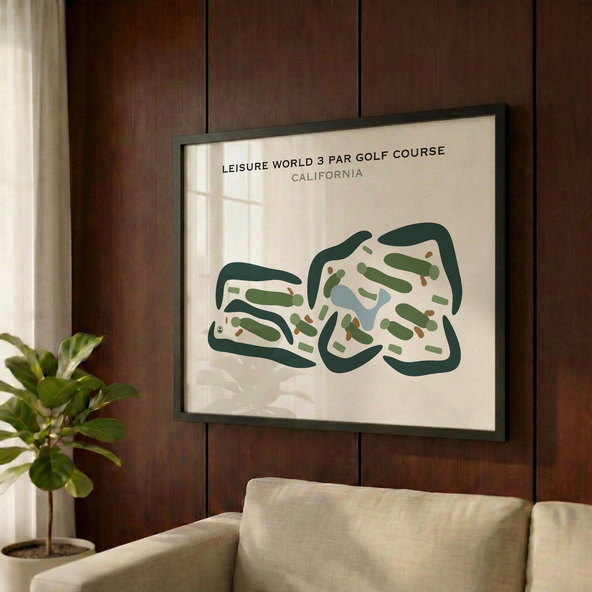 Leisure World 3 Par Golf Course, California - Printed Golf Courses