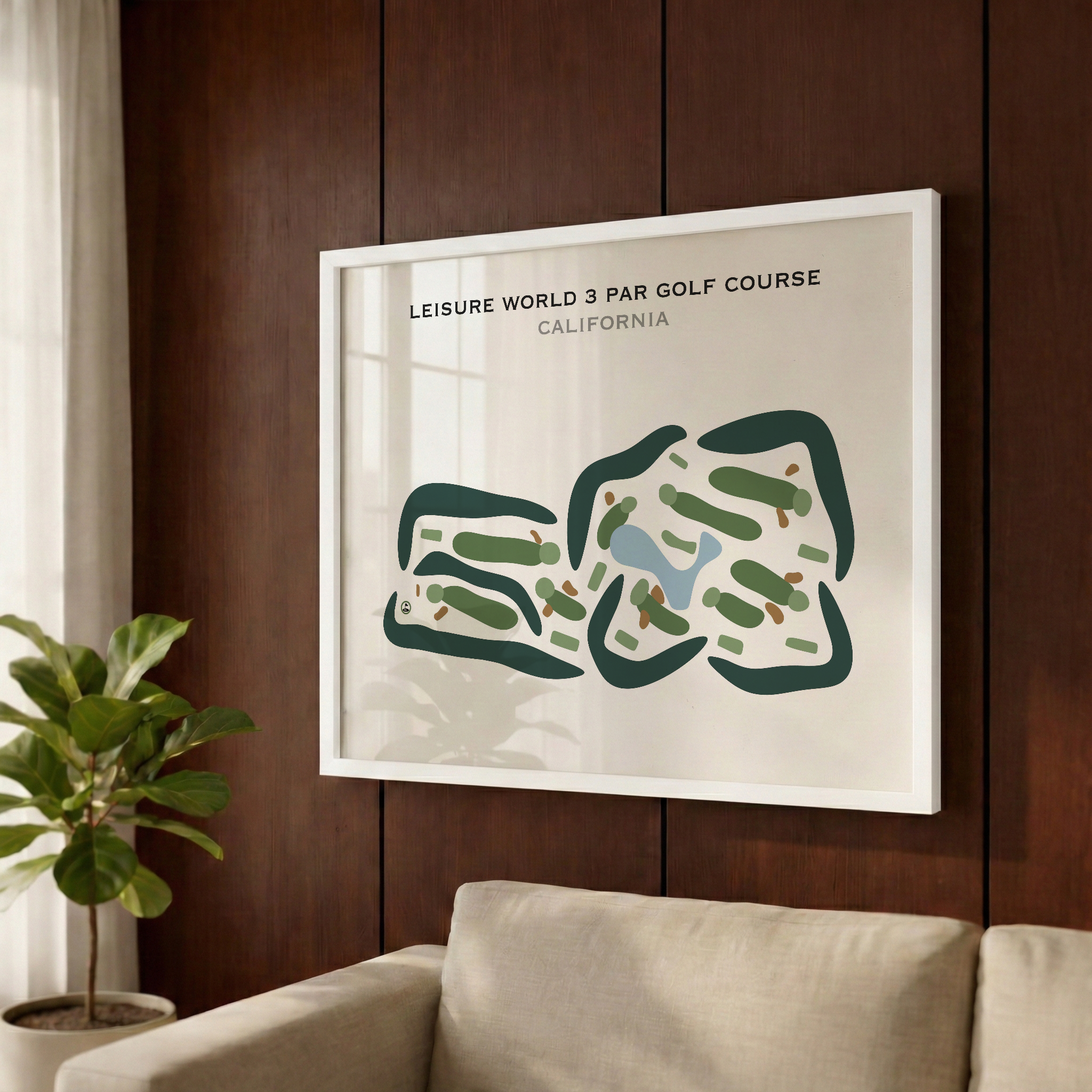 Leisure World 3 Par Golf Course, California - Printed Golf Courses