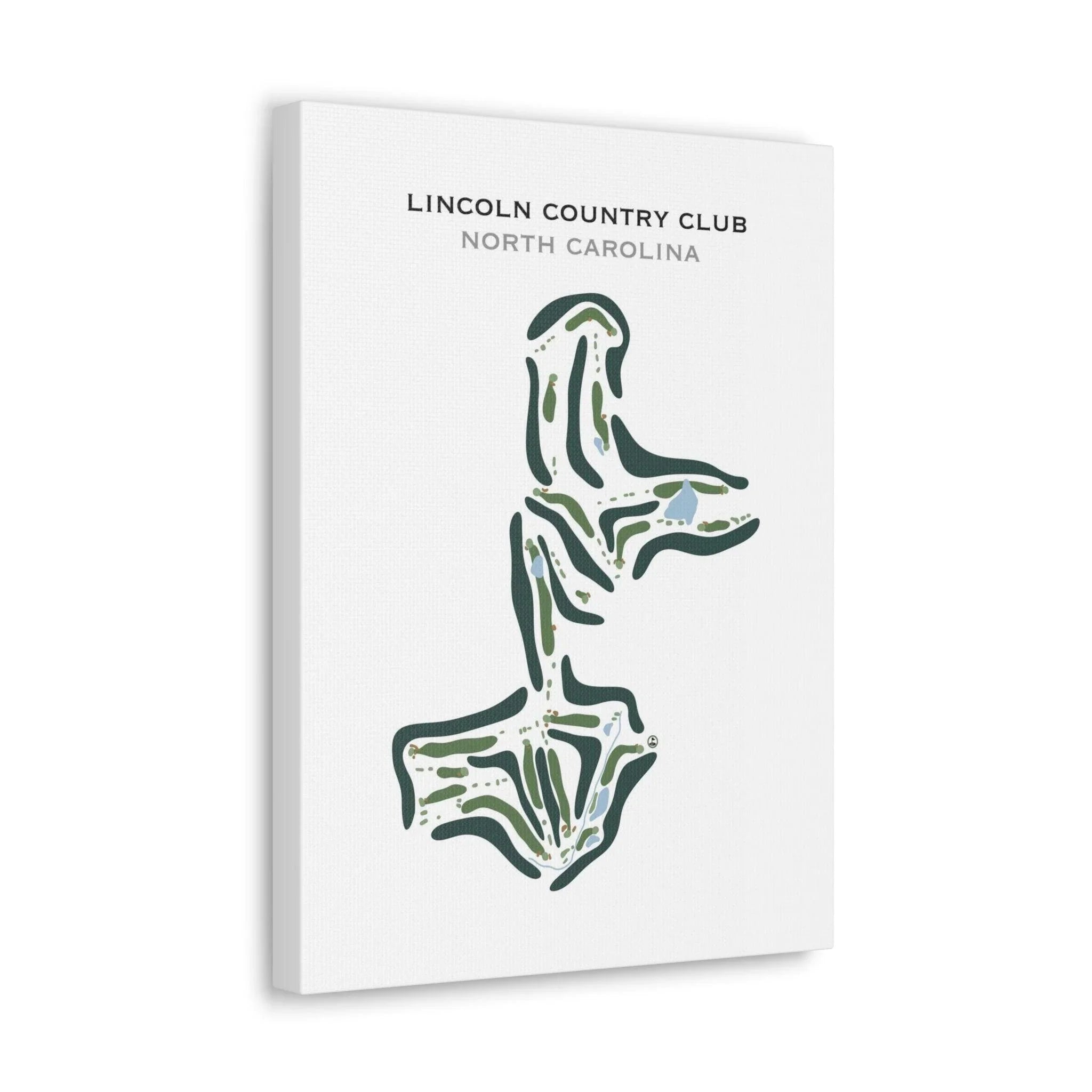 Lincoln Country Club, North Carolina - Printed Golf Course