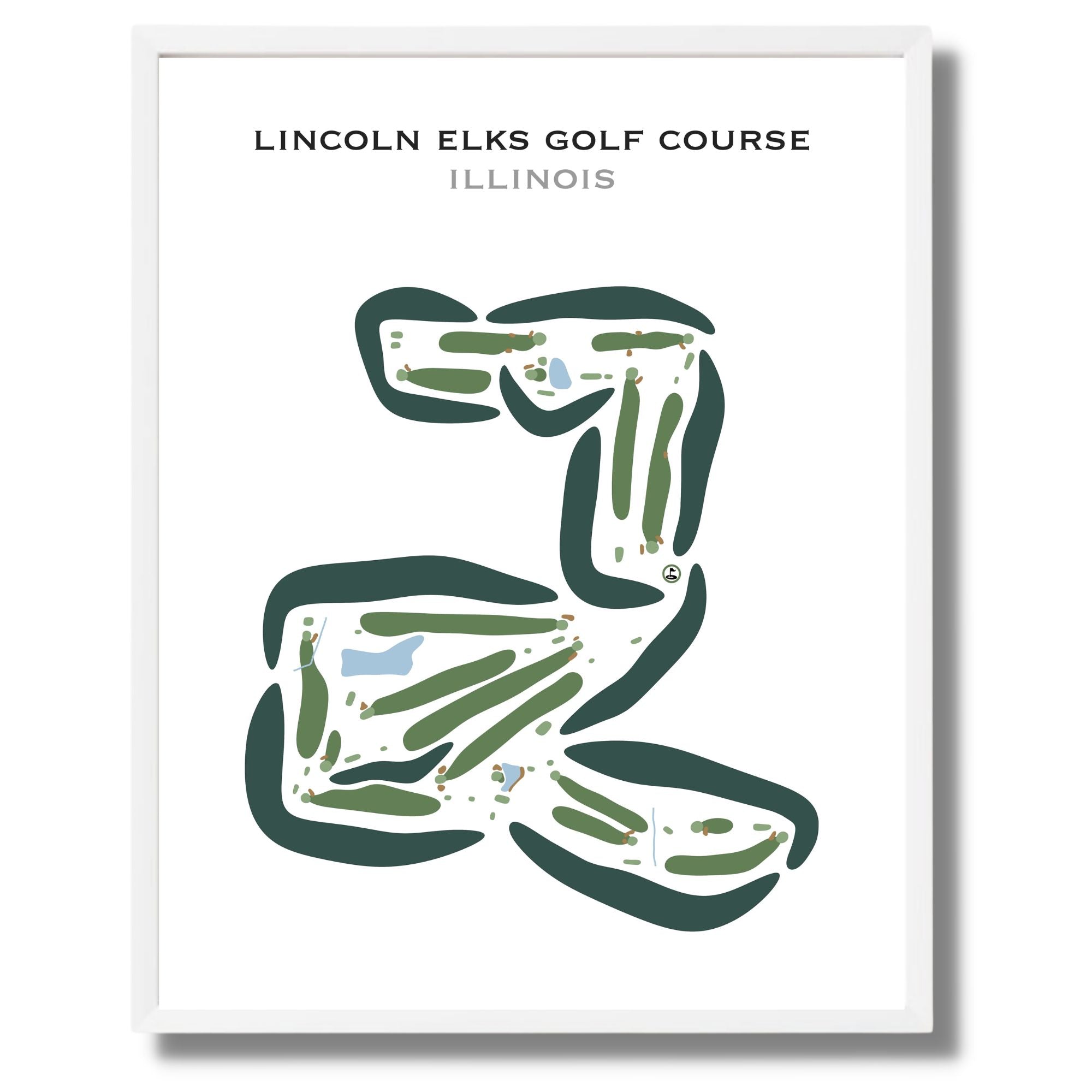 Lincoln Elks Golf Club, Illinois - Printed Golf Courses