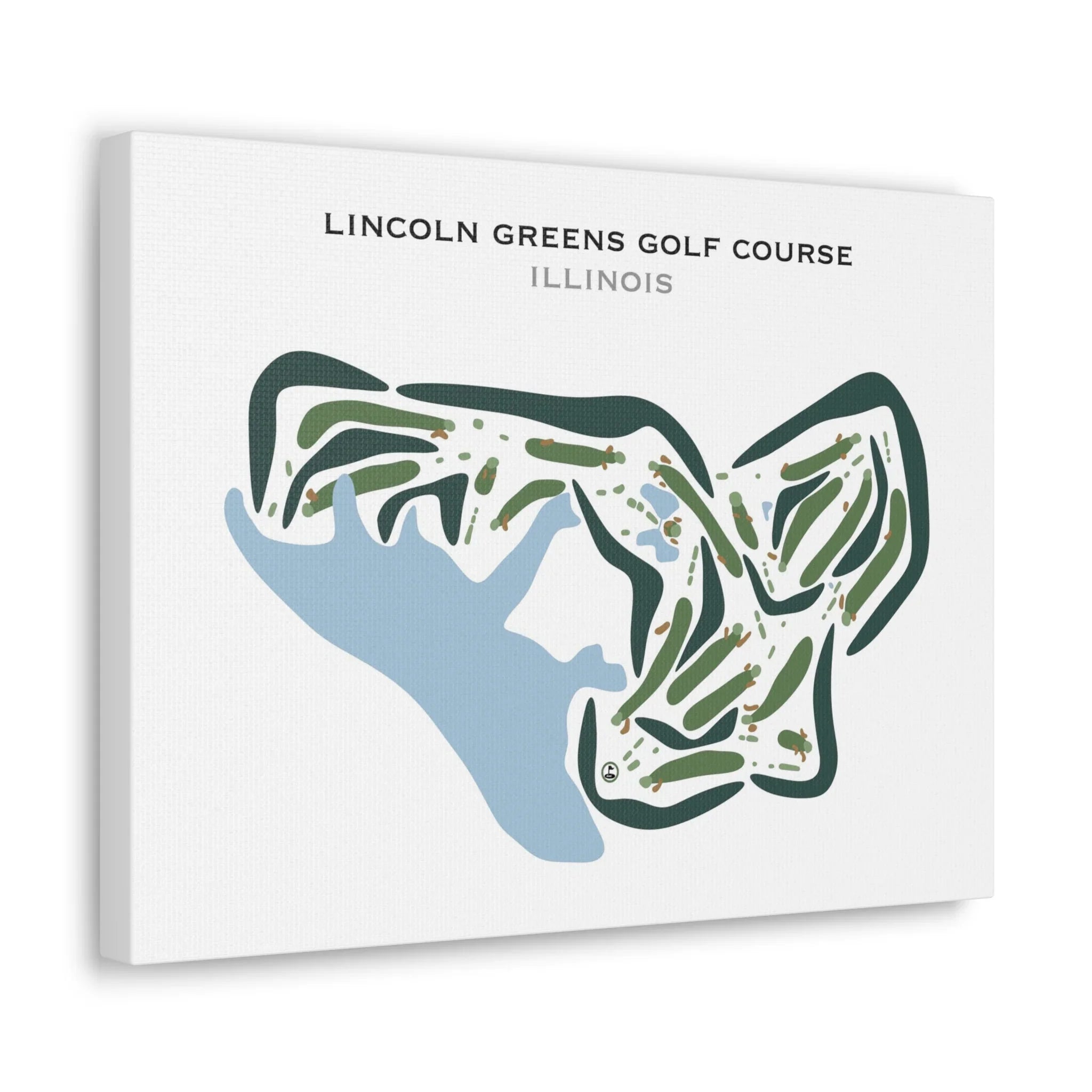 Lincoln Greens Golf Course, Illinois - Printed Golf Courses