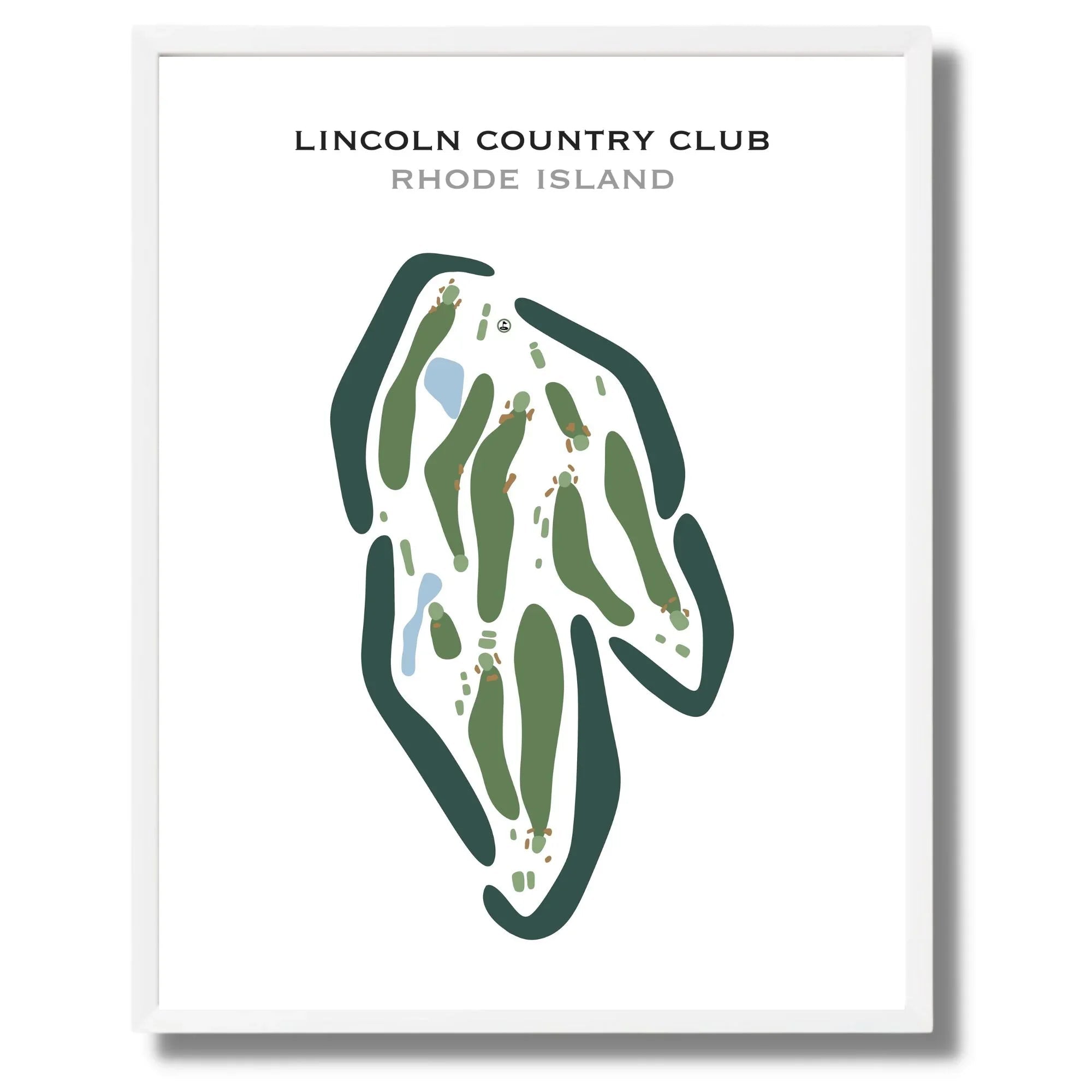 Lincoln Country Club, Rhode Island - Printed Golf Courses