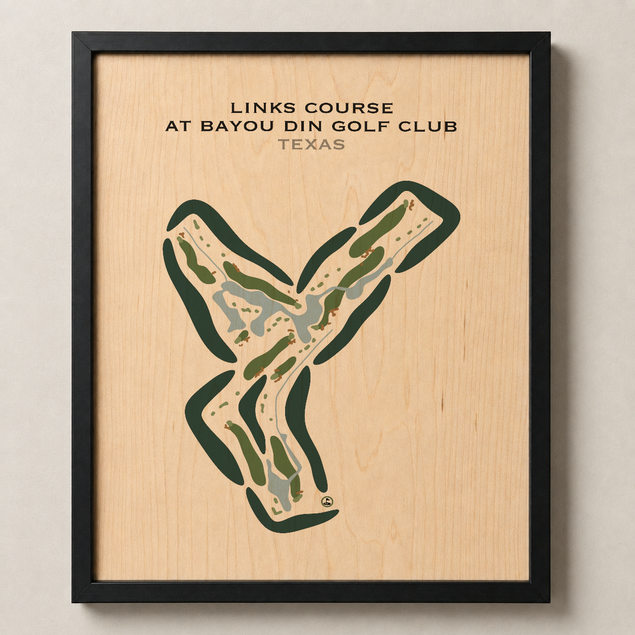 Links Course at Bayou Din Golf Club, Texas - Printed Golf Courses