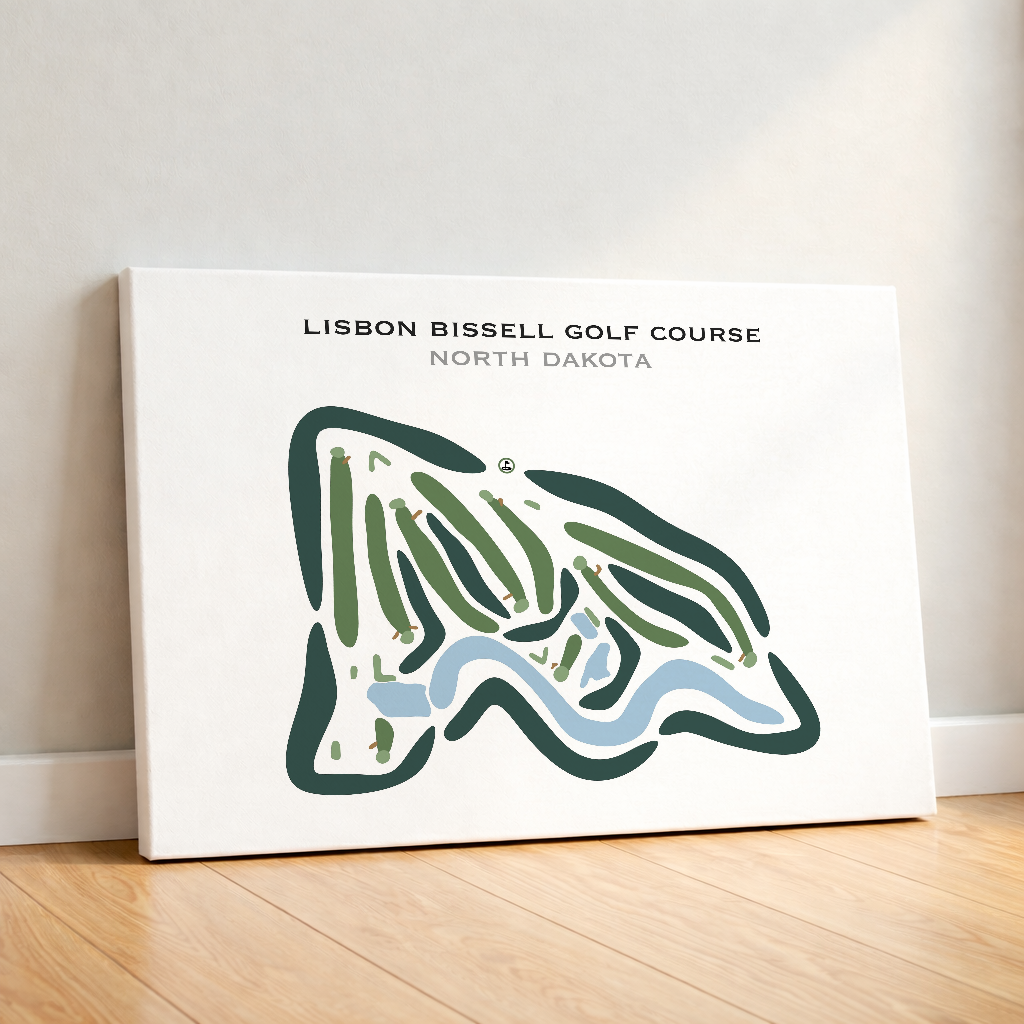 Lisbon Bissell Golf Course, North Dakota - Printed Golf Courses