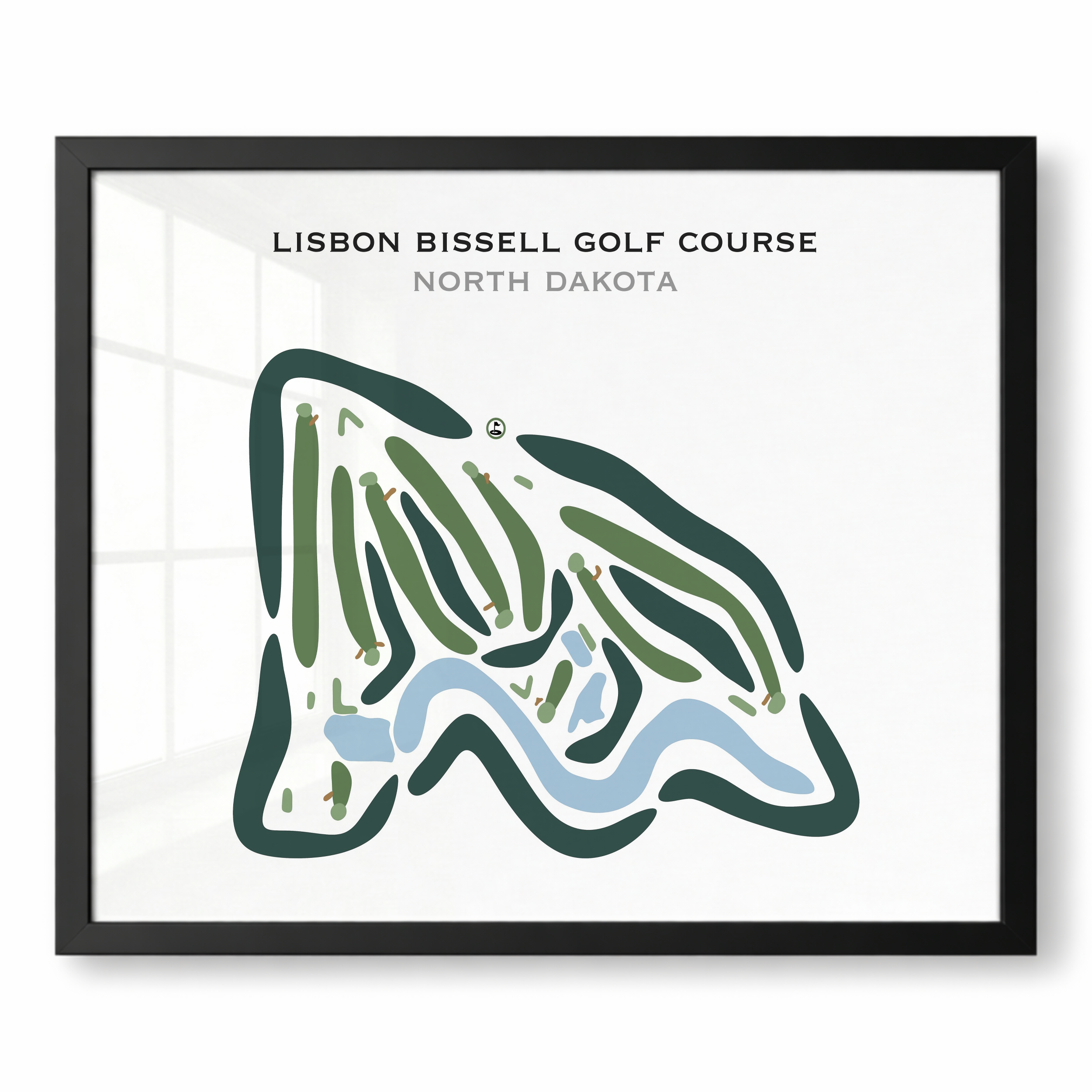 Lisbon Bissell Golf Course, North Dakota - Printed Golf Courses