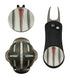Red Arrow Putt Alignment Ball Marker with Magnetic Hat Clip, Divot Tool and Ball Stencil - Custom Golf Ball Marker