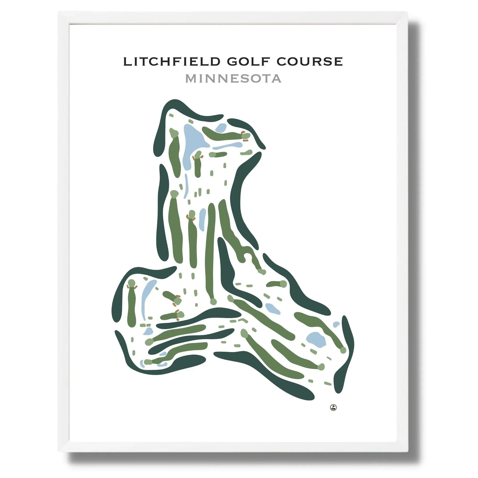 Litchfield Golf Course, Minnesota - Printed Golf Course