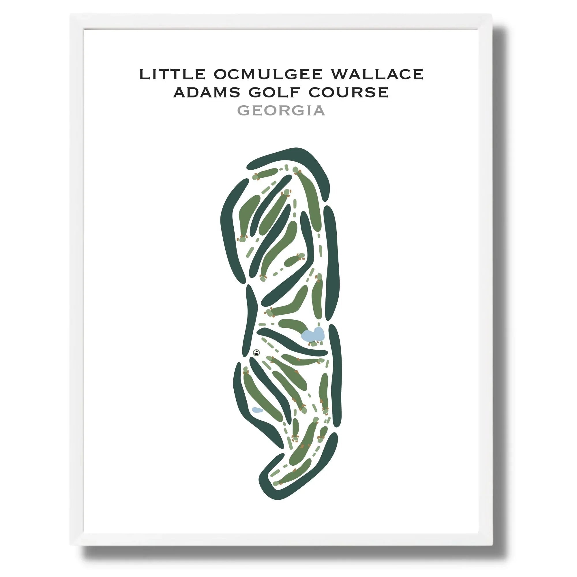 Little Ocmulgee Wallace Adams Golf Course, Georgia - Printed Golf Courses