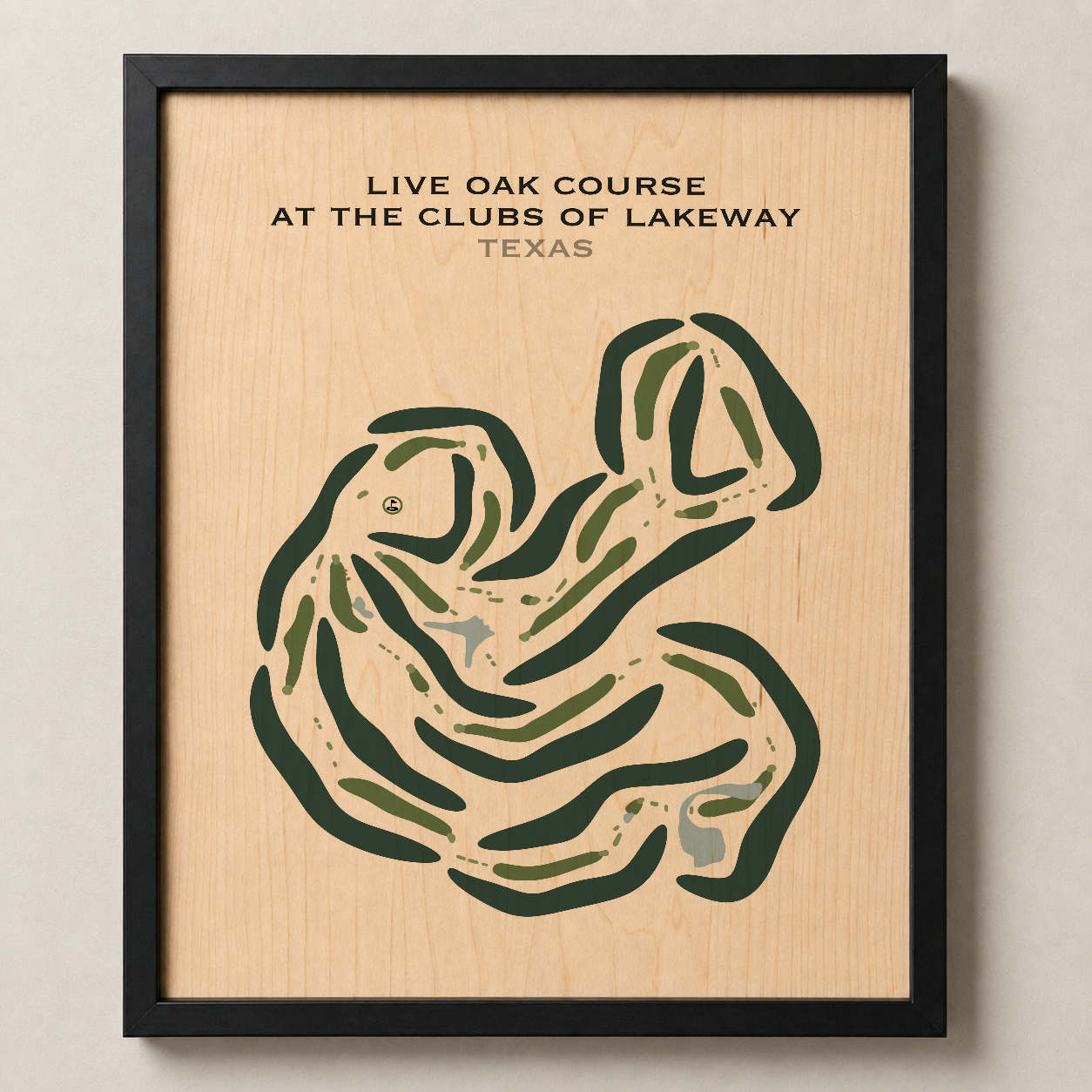 Live Oak at Clubs of Lakeway, Texas - Printed Golf Courses
