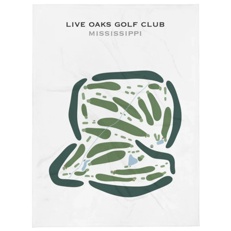Live Oaks Golf Club, Mississippi - Printed Golf Courses