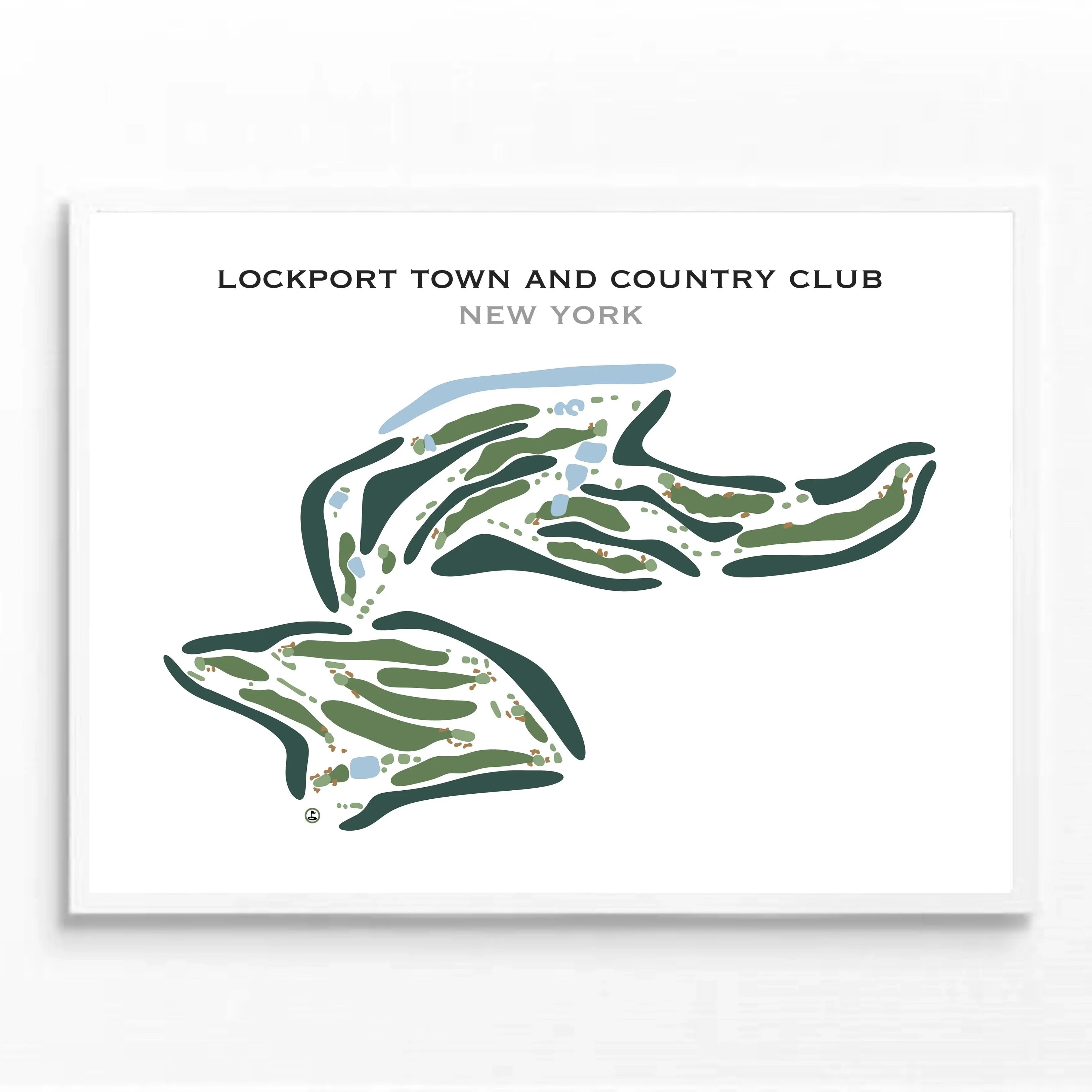 Lockport Town and Country Club, New York - Printed Golf Course