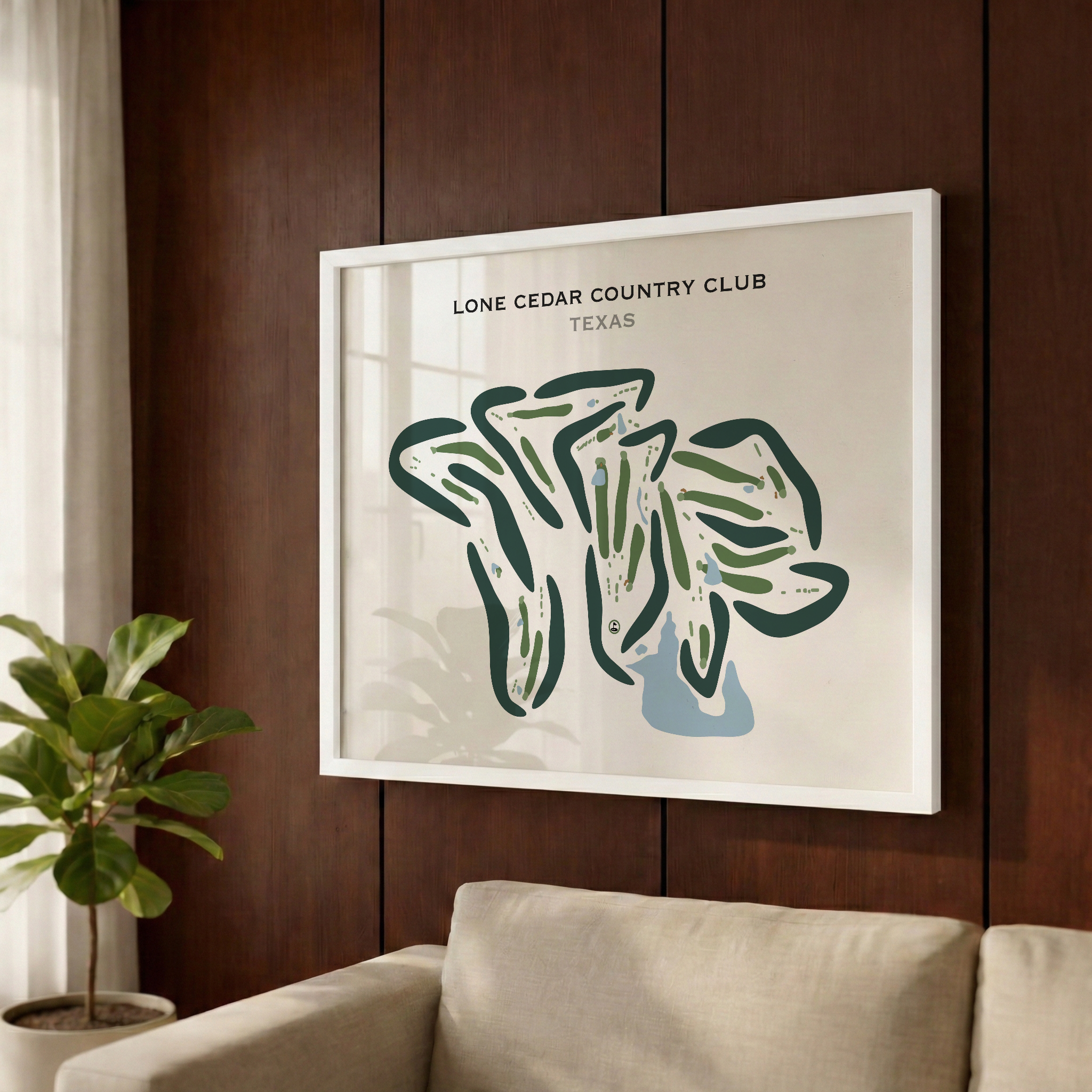 Lone Cedar Country Club, Texas - Printed Golf Courses