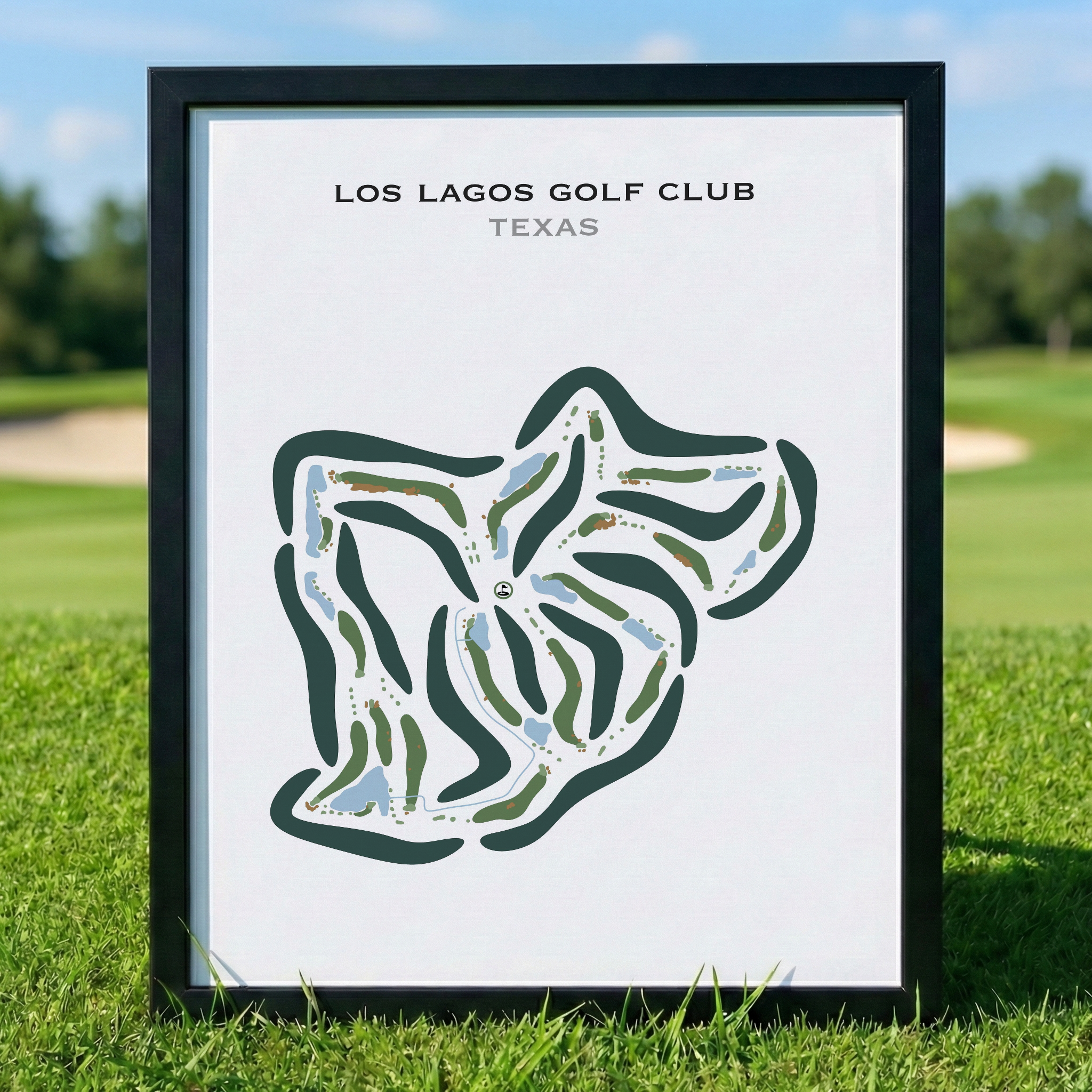 Los Lagos Golf Club, Texas - Printed Golf Courses