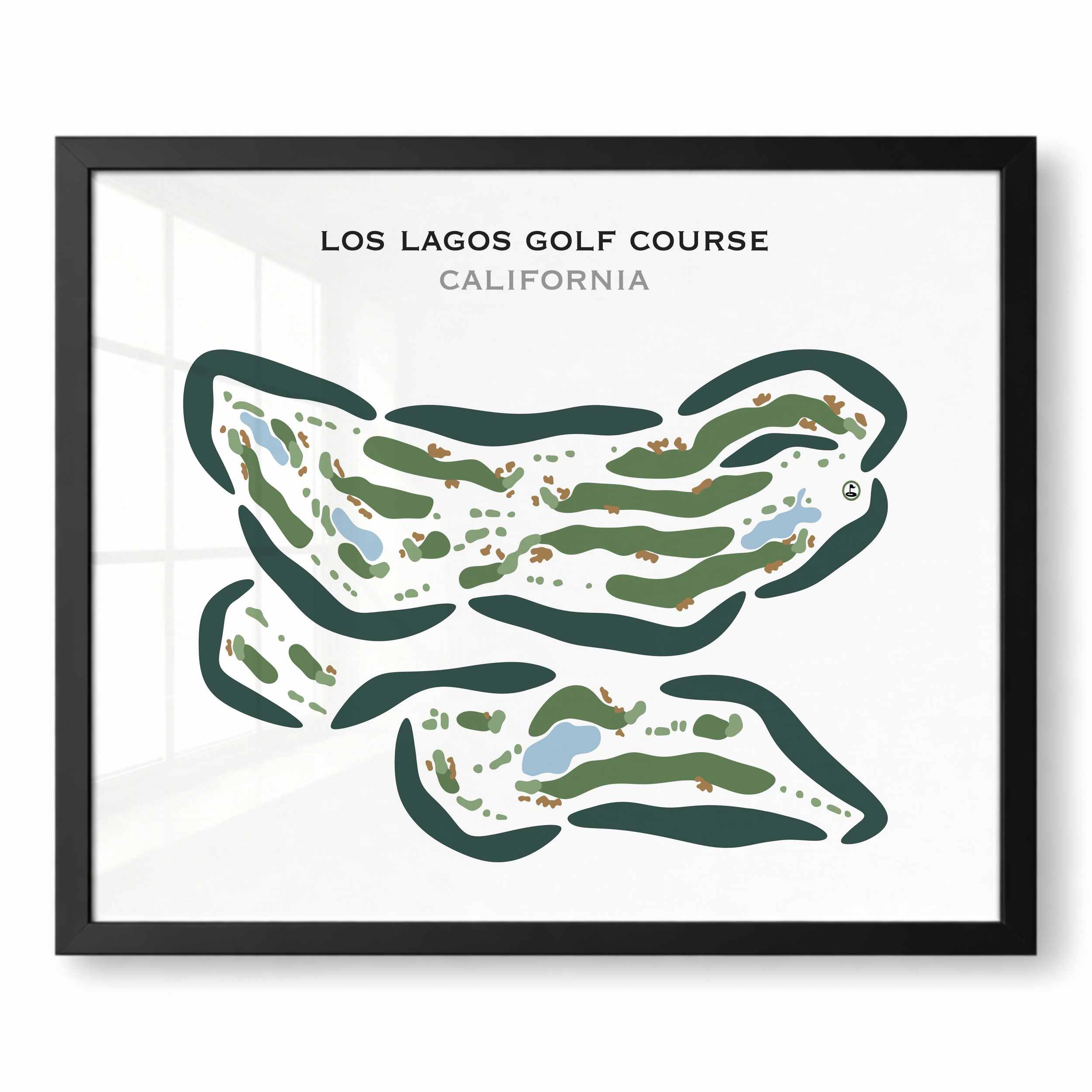 Los Lagos Golf Course, California - Printed Golf Courses