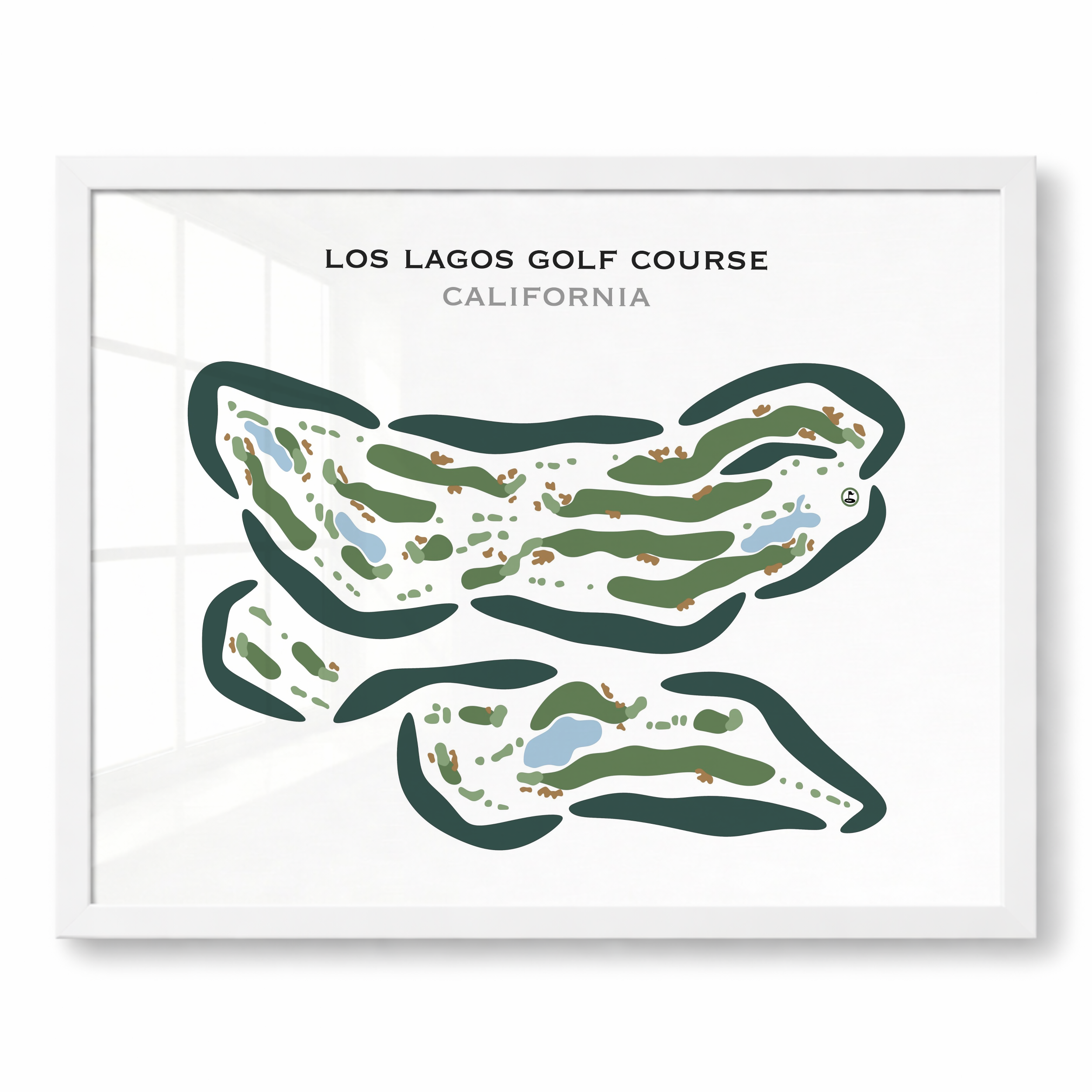 Los Lagos Golf Course, California - Printed Golf Courses
