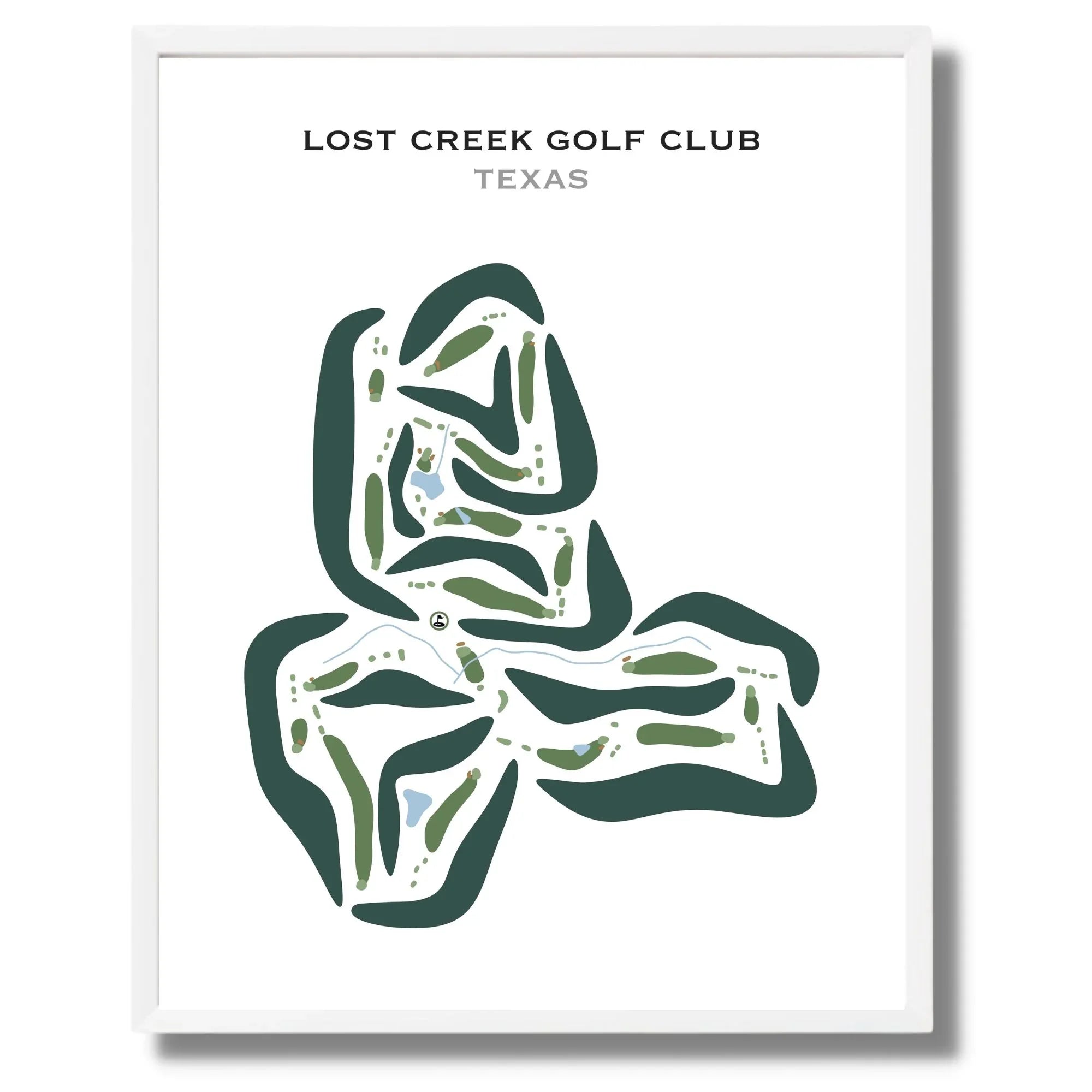Lost Creek Golf Club, Texas - Printed Golf Courses