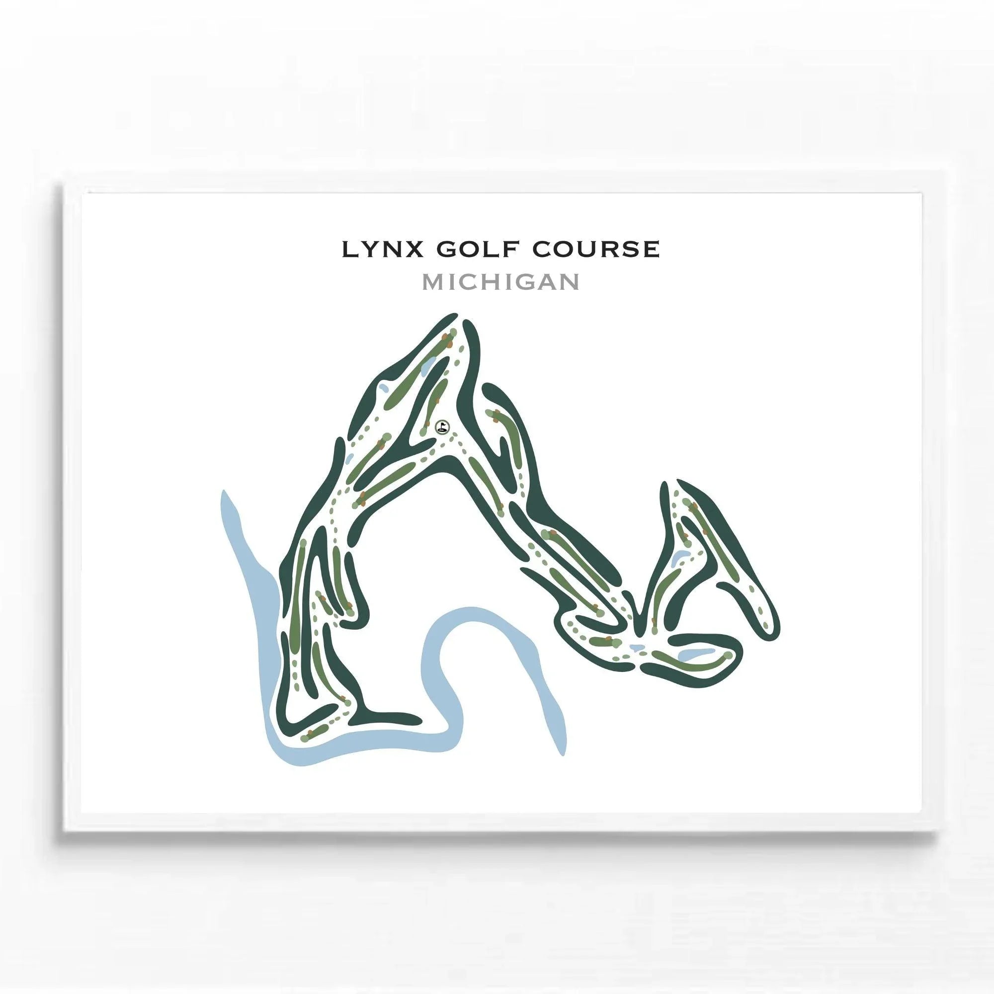 Lynx Golf Course, Michigan - Printed Golf Courses