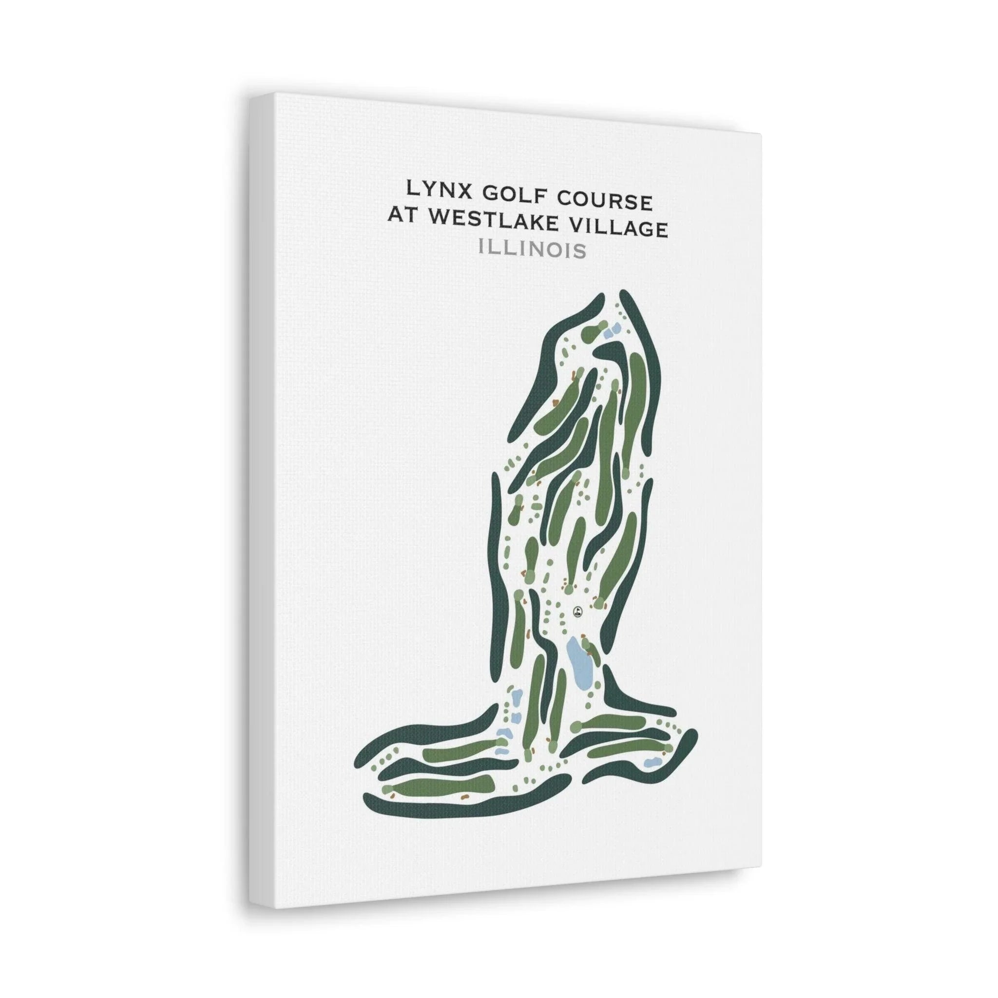 Lynx Golf Course at Westlake Village, Illinois - Printed Golf Course