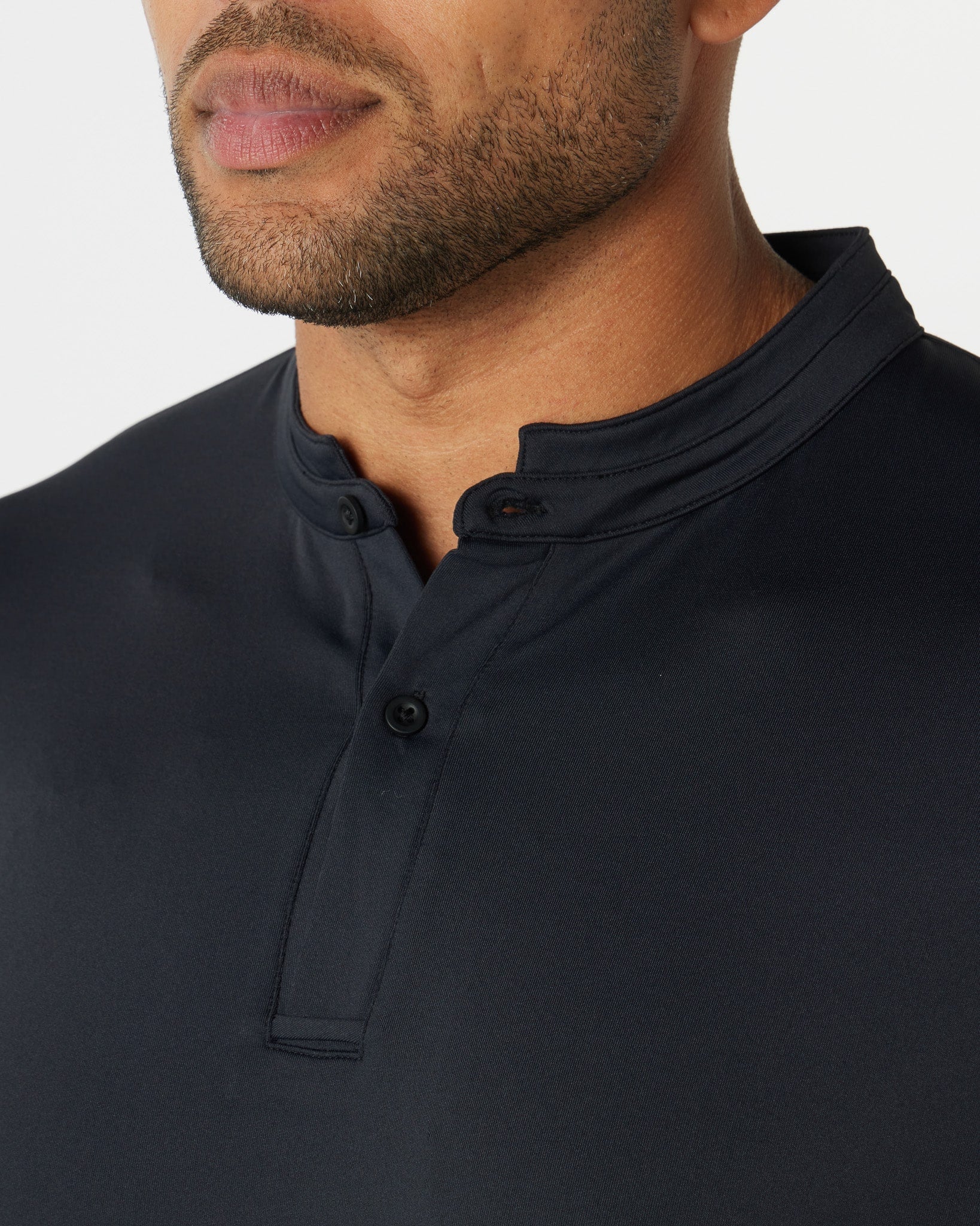 Catalyst Polo L/S | Mantra Collar | Black Sands