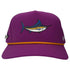 Marlin Golf Hat | Snapback Cap | Built-in Magnetic Ball Marker Holder + Marker Included | Adjustable Purple