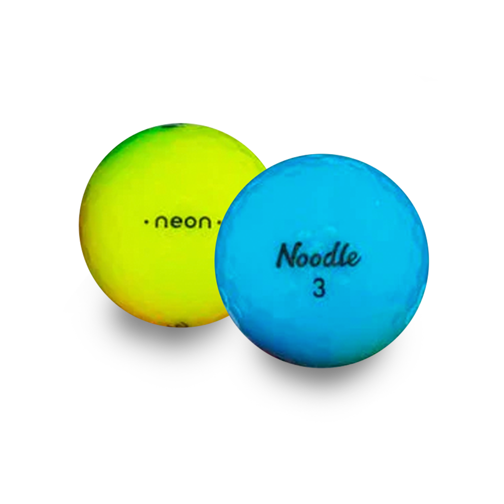 Used Maxfli Noodle Neon Color Mix Golf Balls - 1 Dozen
