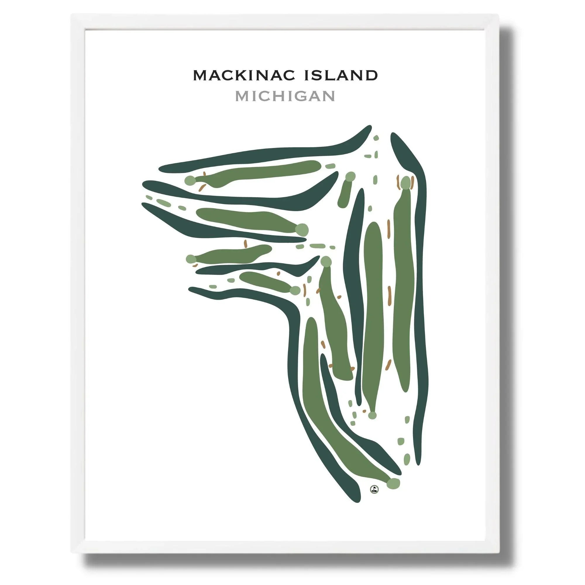 Mackinac Island, Michigan - Printed Golf Course