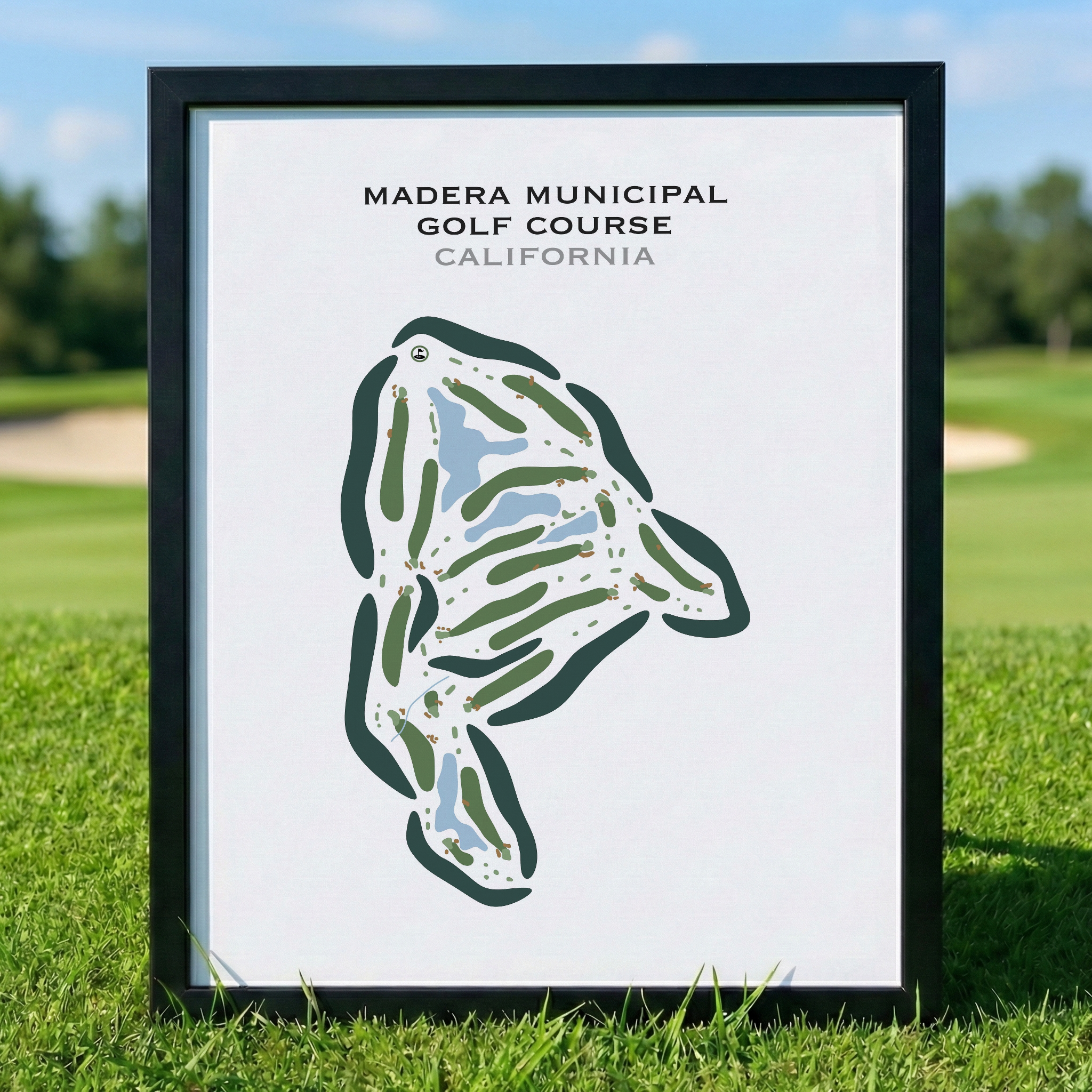 Madera Municipal Golf Course, California - Printed Golf Courses