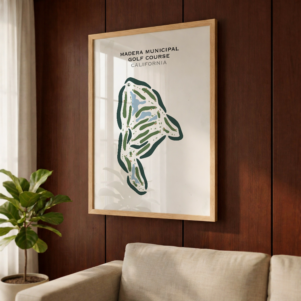 Madera Municipal Golf Course, California - Printed Golf Courses