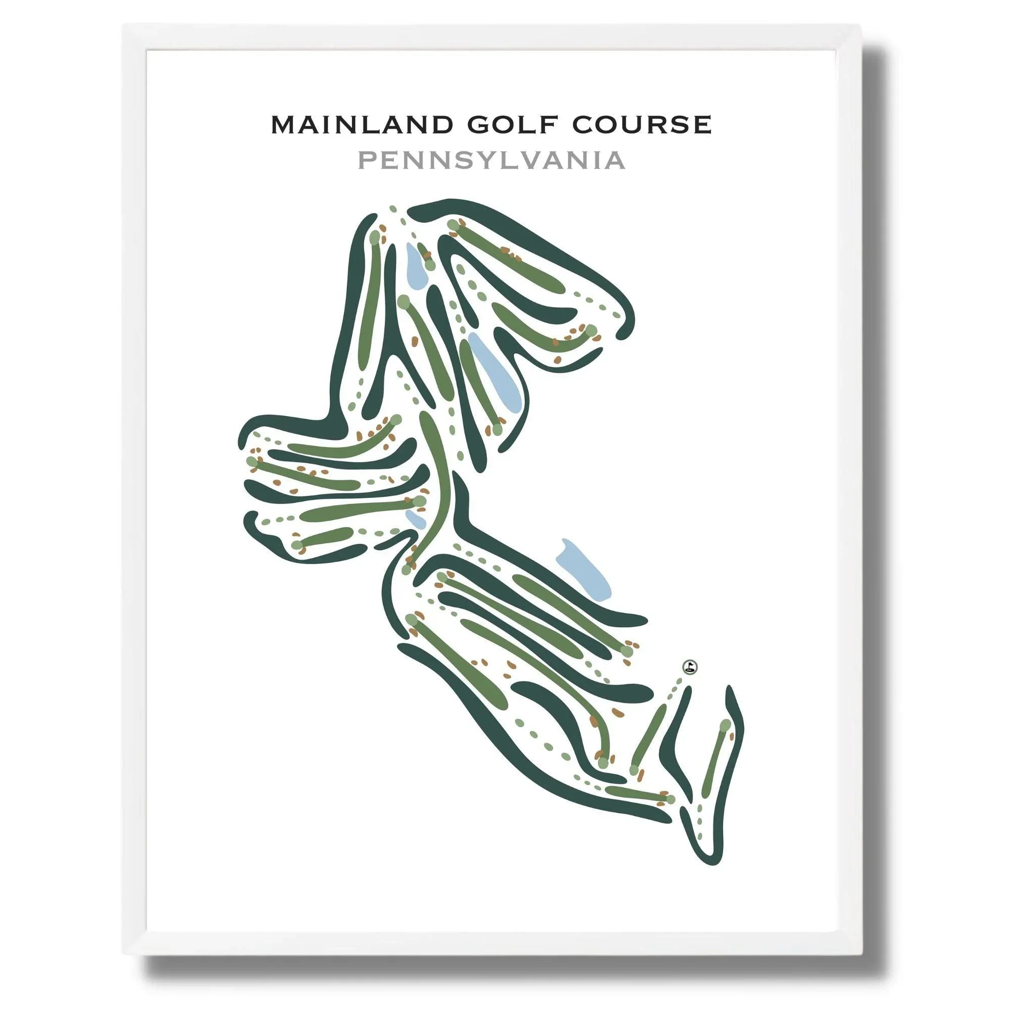 Mainland Golf Course, Pennsylvania - Printed Golf Courses