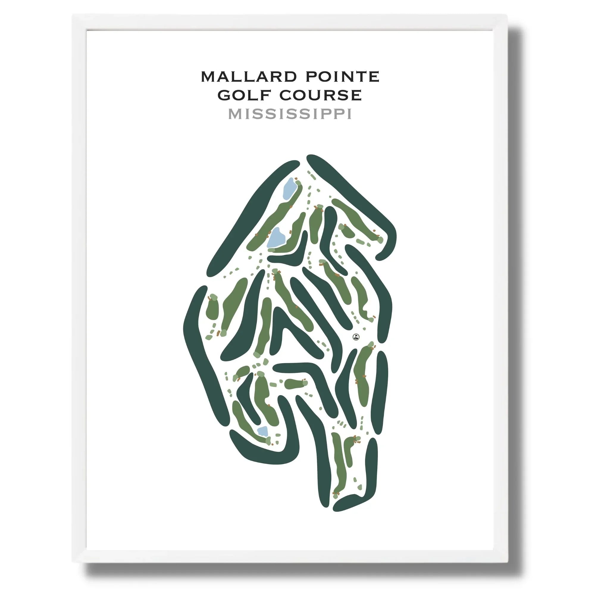 Mallard Pointe Golf Course, Mississippi - Printed Golf Courses