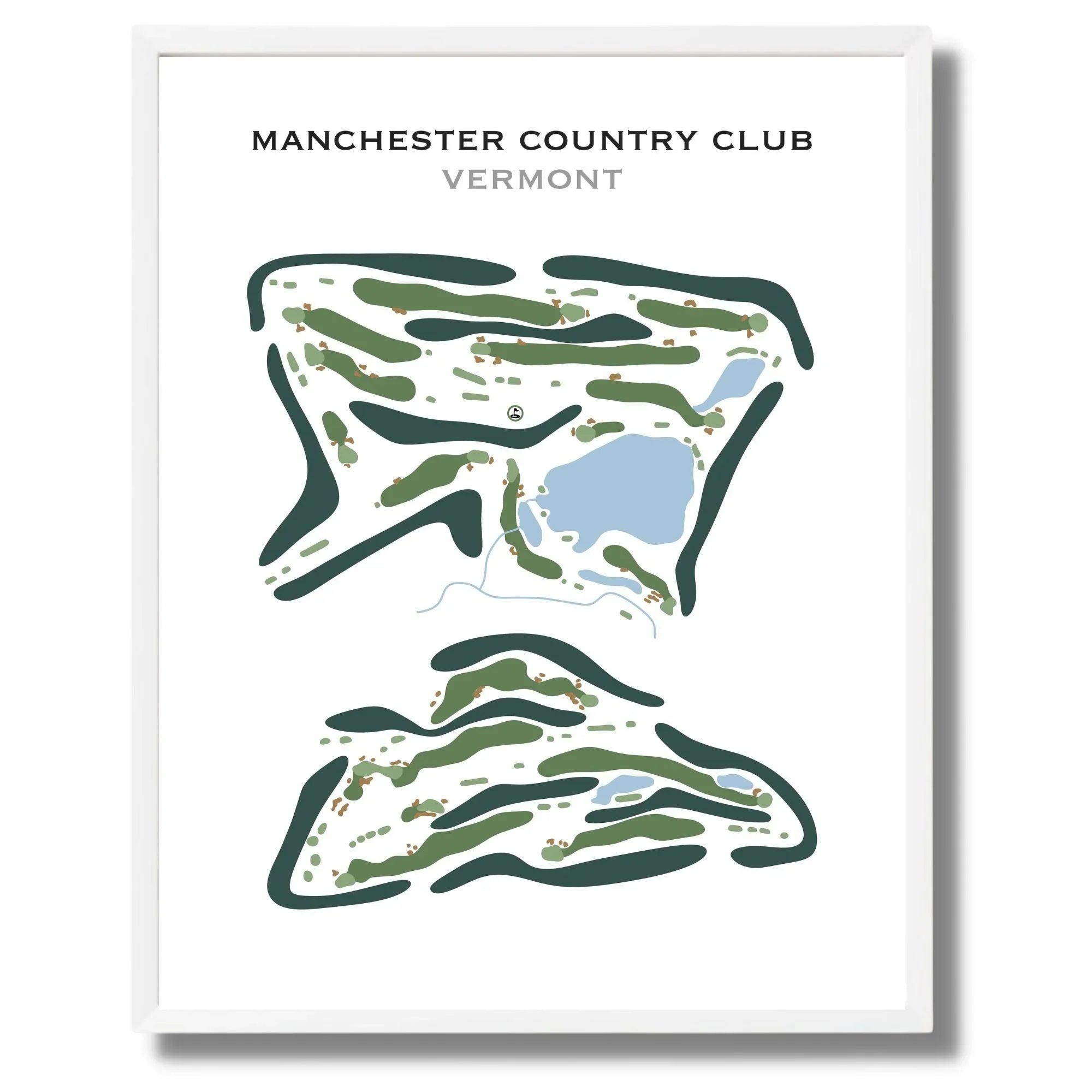 Manchester Country Club, Vermont - Printed Golf Course