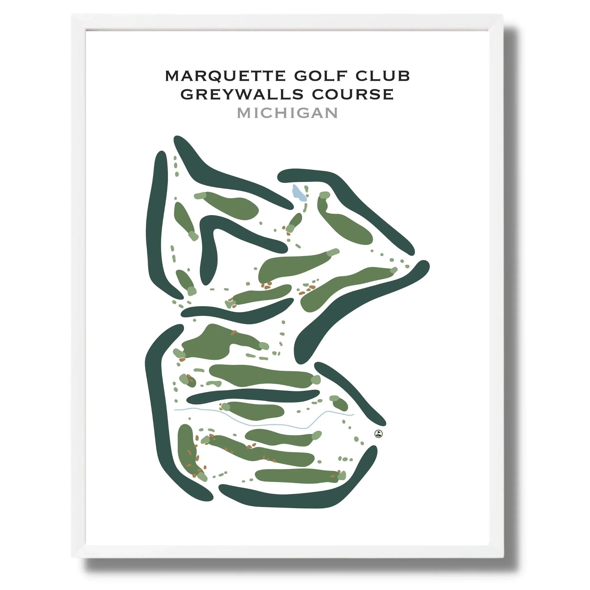 Marquette Golf Club Greywalls Course, Michigan - Printed Golf Courses