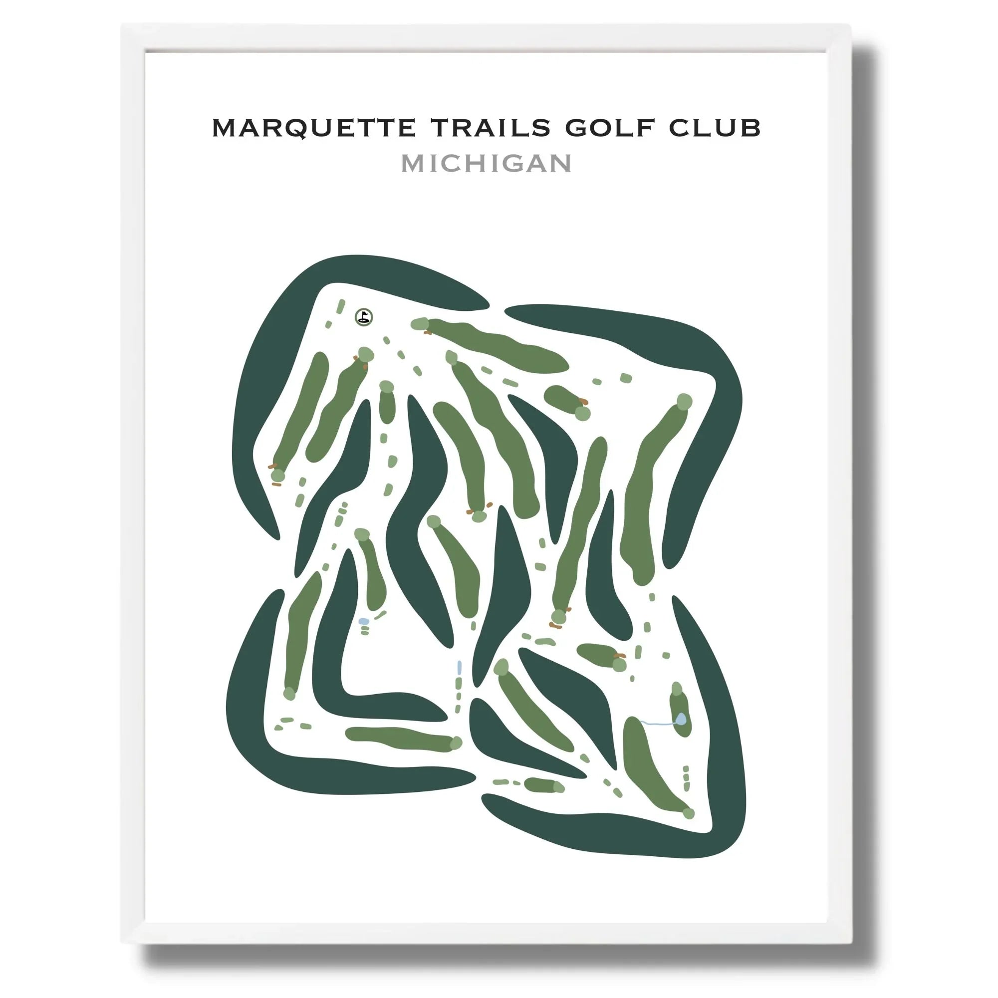 Marquette Trails Golf Club, Michigan - Printed Golf Courses