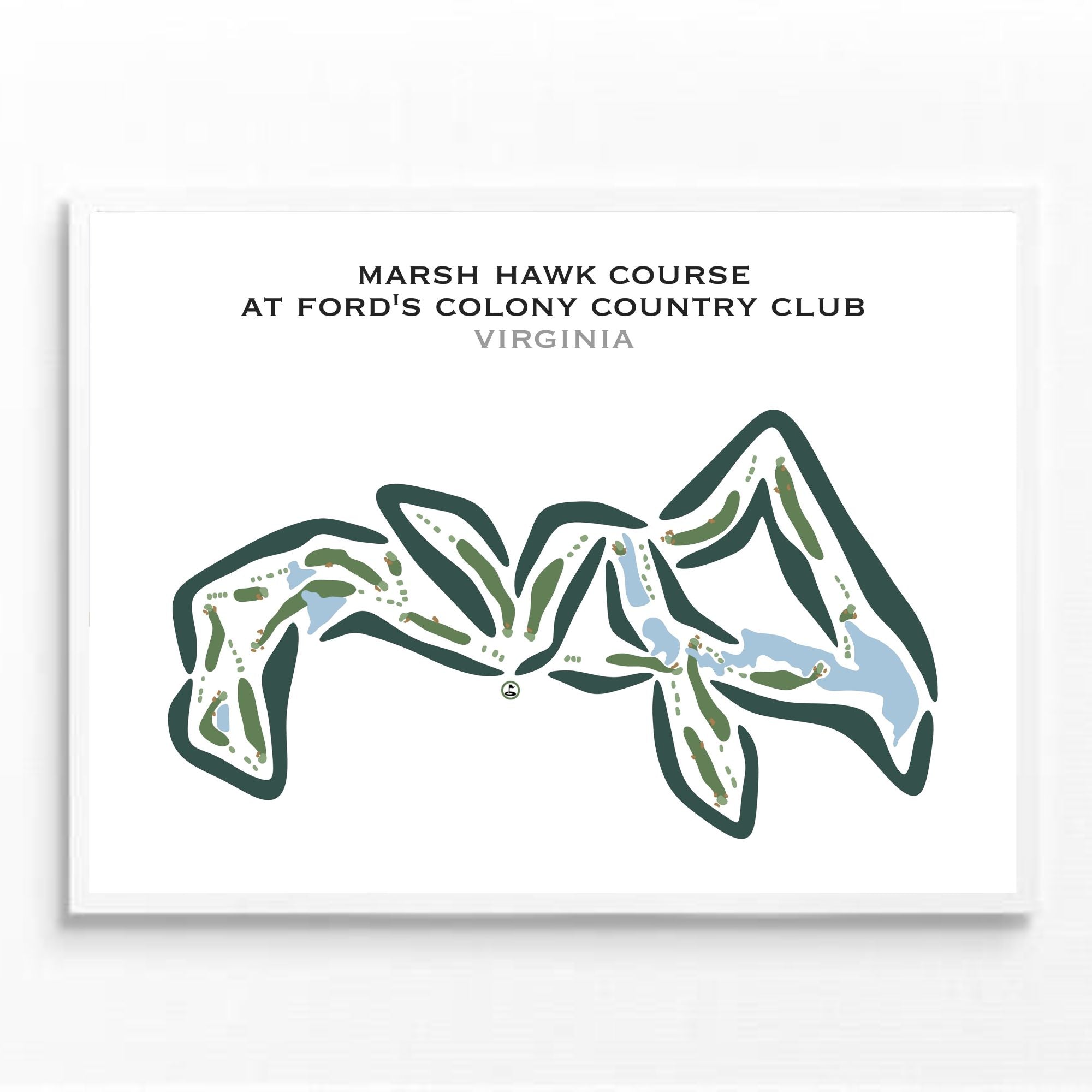 Marsh Hawk Course at Ford's Colony Country Club, Virginia - Printed Golf Courses