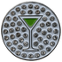 Apple Martini Crystal Ball Marker & Hat Clip by ReadyGOLF