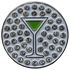 Apple Martini Crystal Ball Marker & Hat Clip by ReadyGOLF