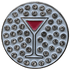 Martini (Pink Cosmopolitan) Ball Marker & Hat Clip with Crystals by ReadyGOLF