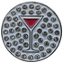 Martini (Pink Cosmopolitan) Ball Marker & Hat Clip with Crystals by ReadyGOLF