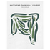 Matthews Park Golf Course, Indiana - Printed Golf Courses