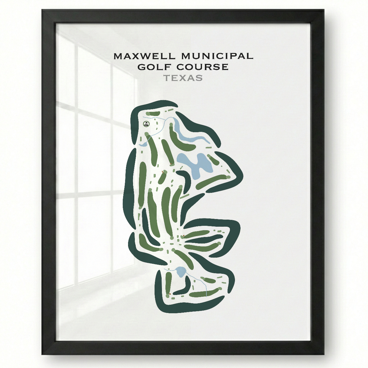 Maxwell Municipal Golf Course, Texas - Printed Golf Courses