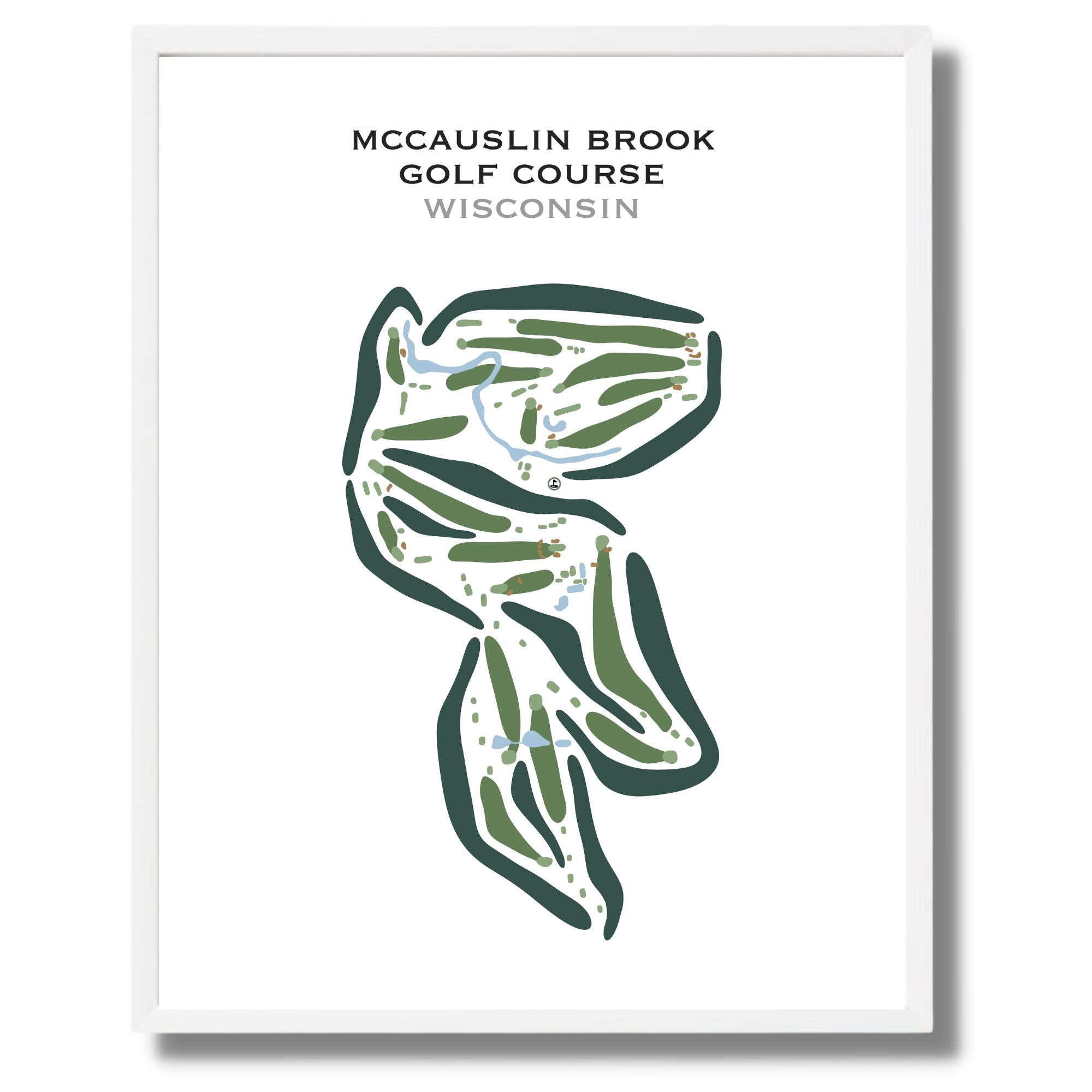 McCauslin Brook Golf Course, Wisconsin - Printed Golf Courses