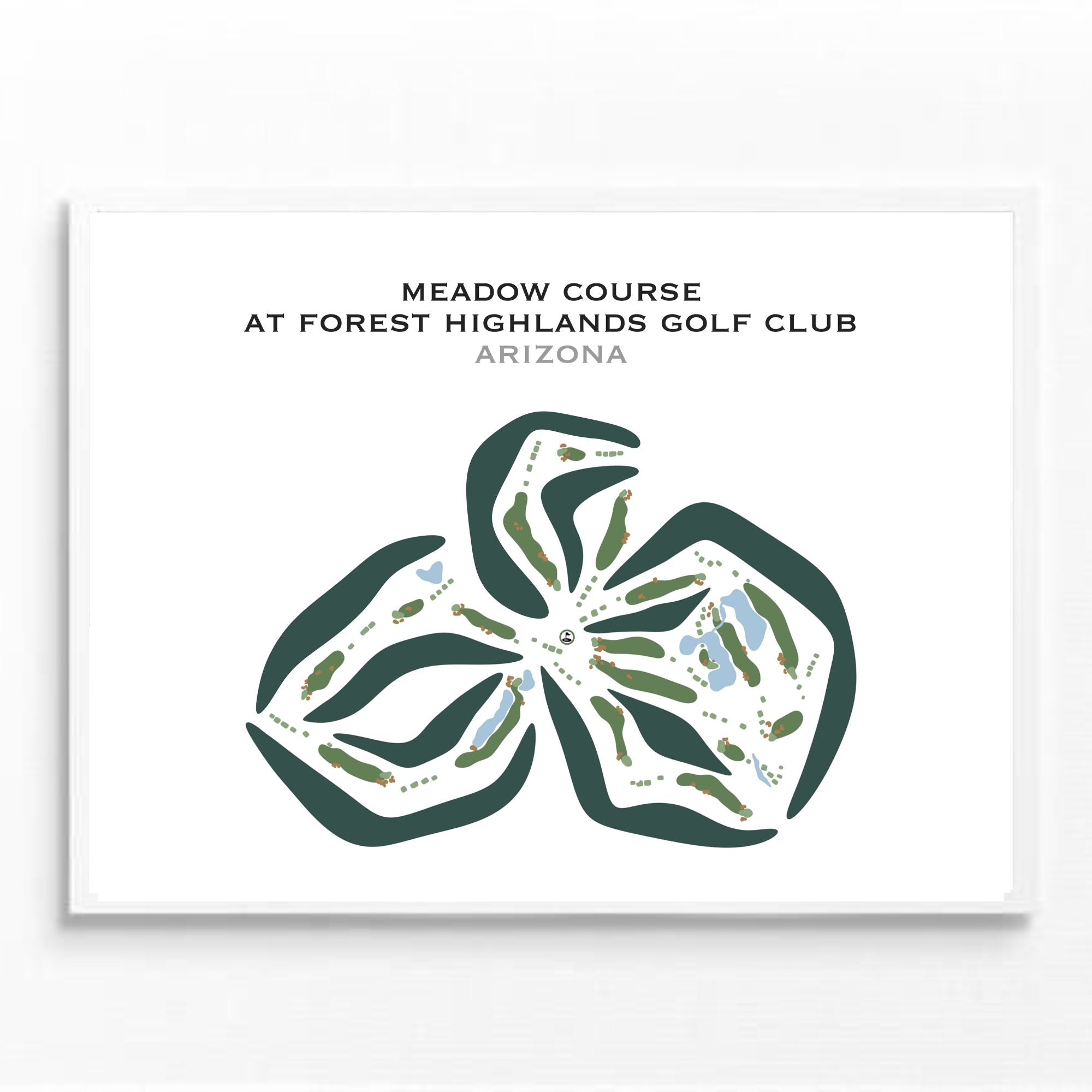 Meadow Course at Forest Highlands Golf Club, Arizona - Printed Golf Courses